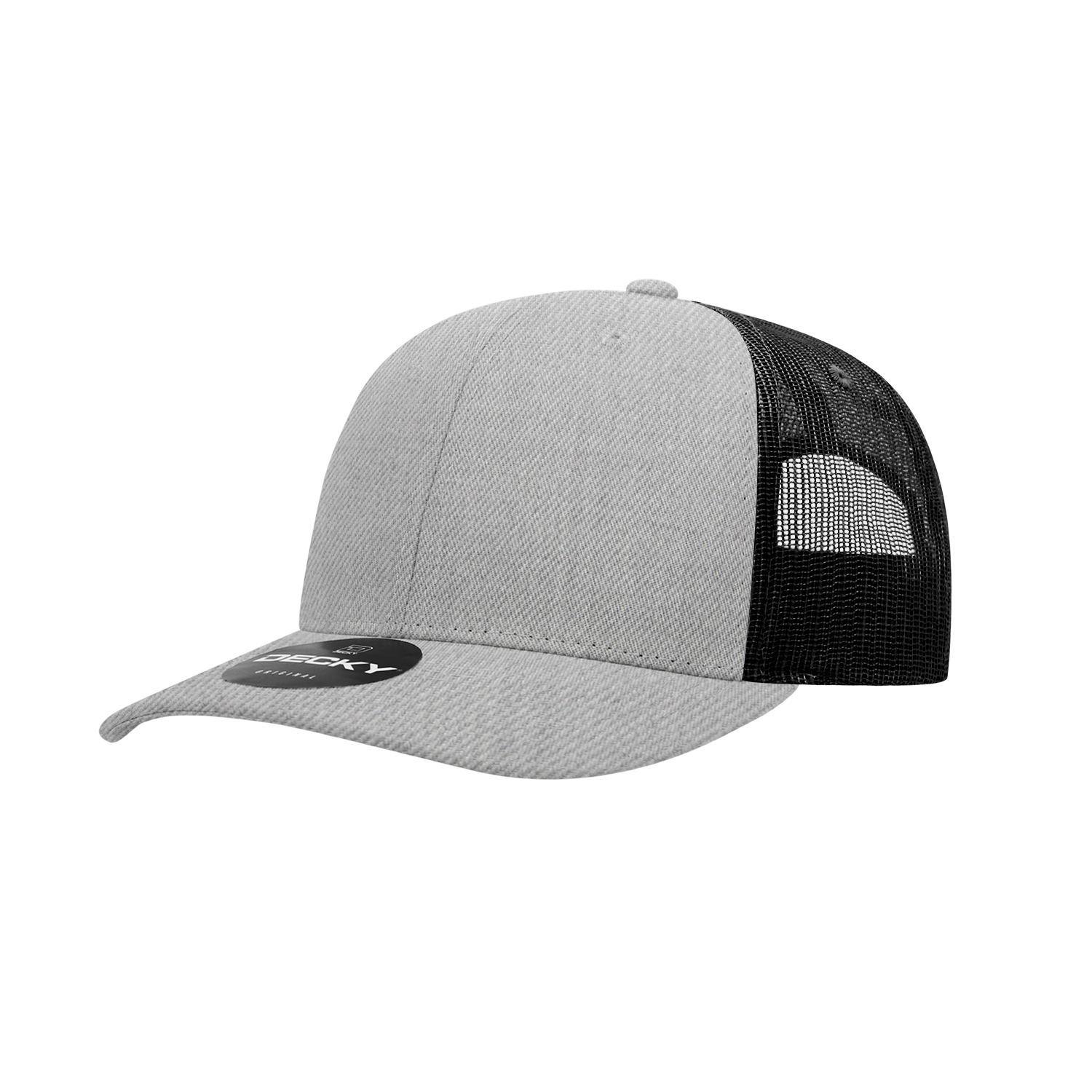 Decky 6021 6 Panel Mid Profile Structured Cotton Blend Trucker