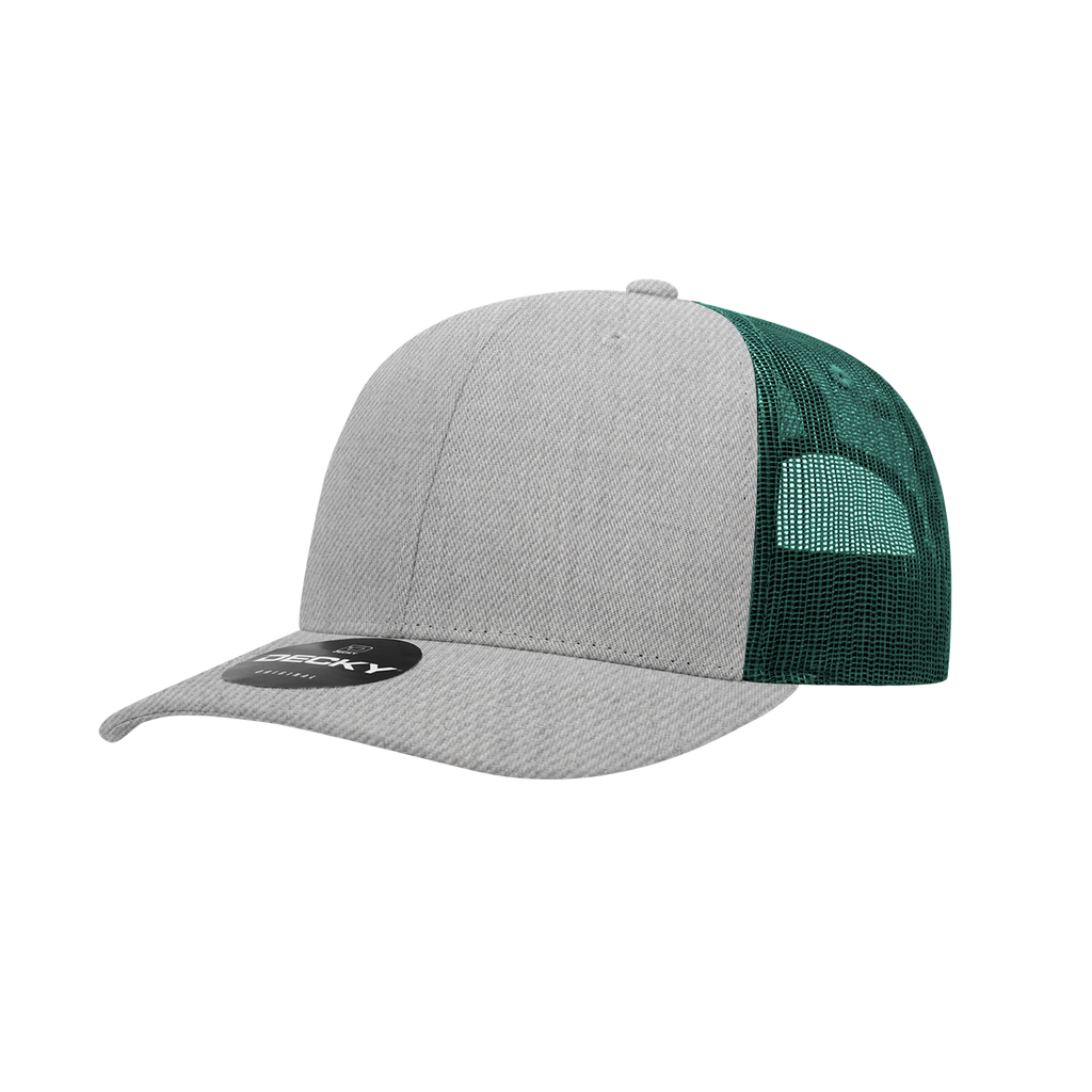 Decky 6021 6 Panel Mid Profile Structured Cotton Blend Trucker