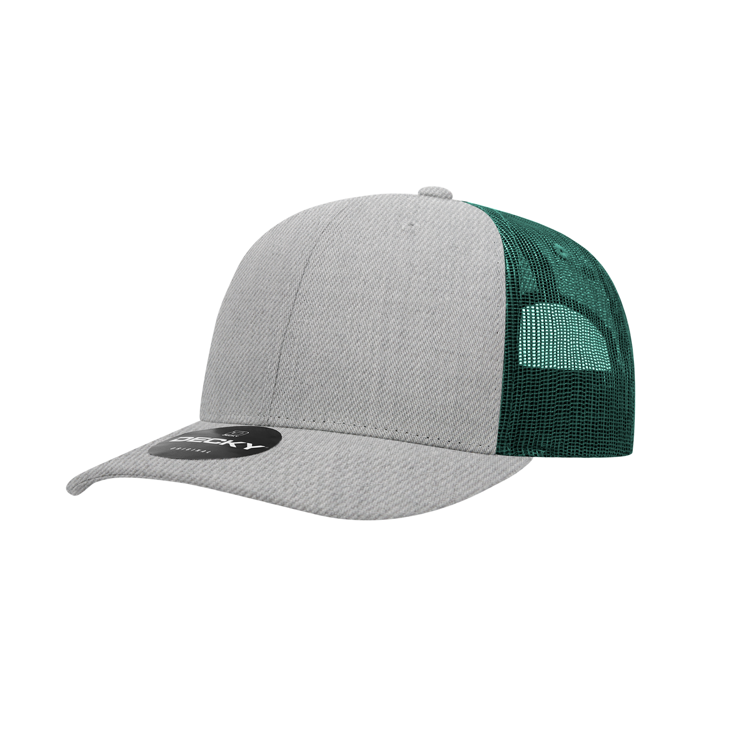 Decky 6021 6 Panel Mid Profile Structured Cotton Blend Trucker