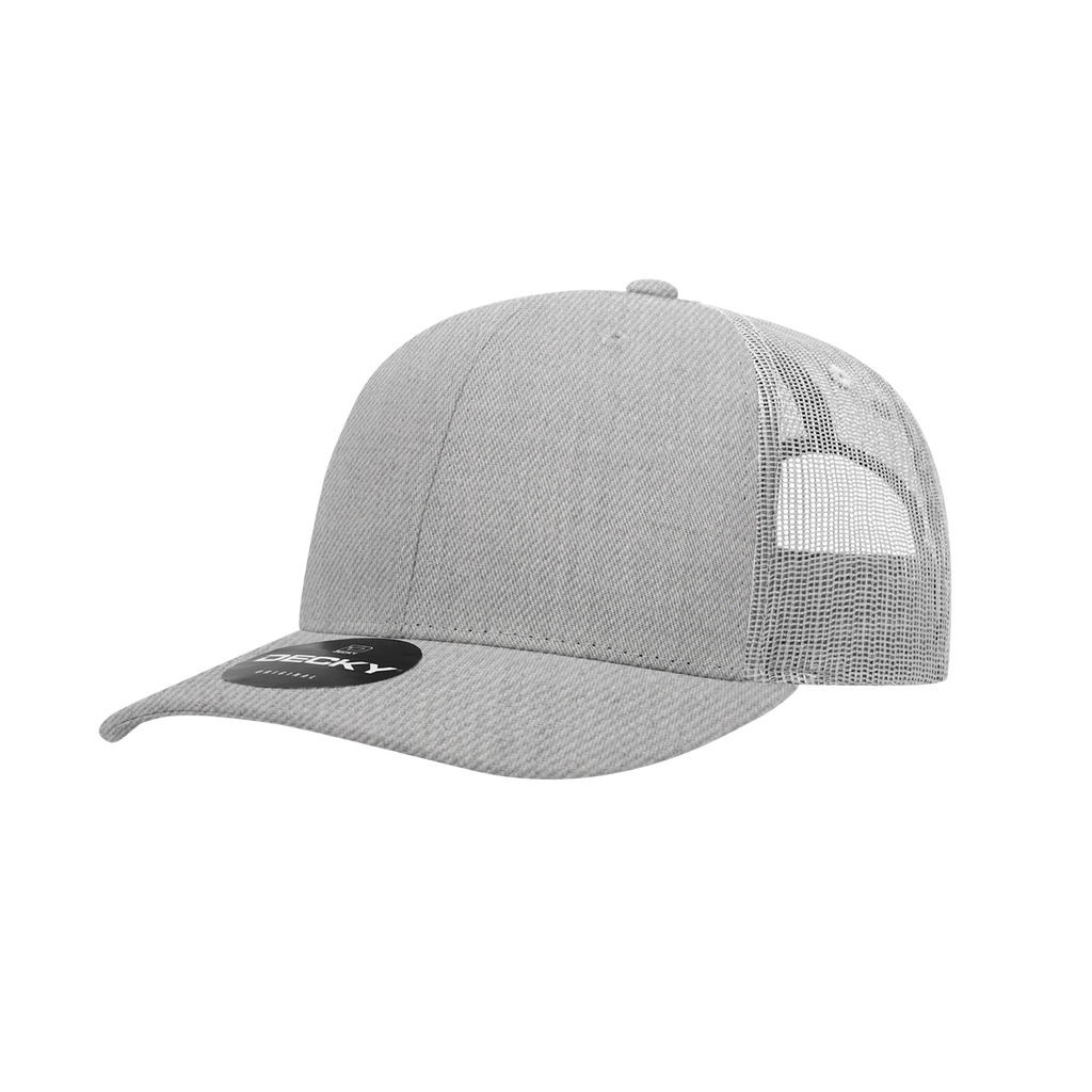 Decky 6021 6 Panel Mid Profile Structured Cotton Blend Trucker