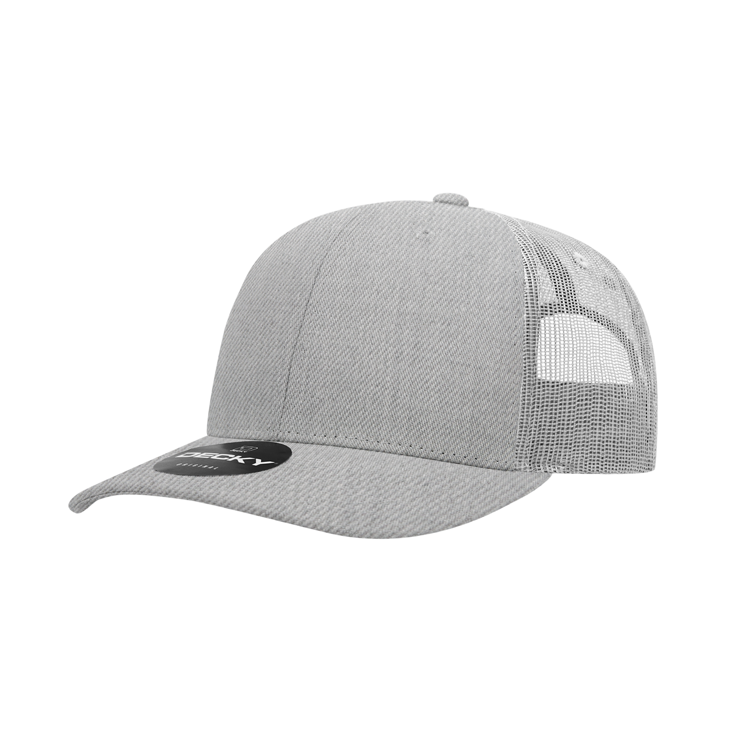 Decky 6021 6 Panel Mid Profile Structured Cotton Blend Trucker