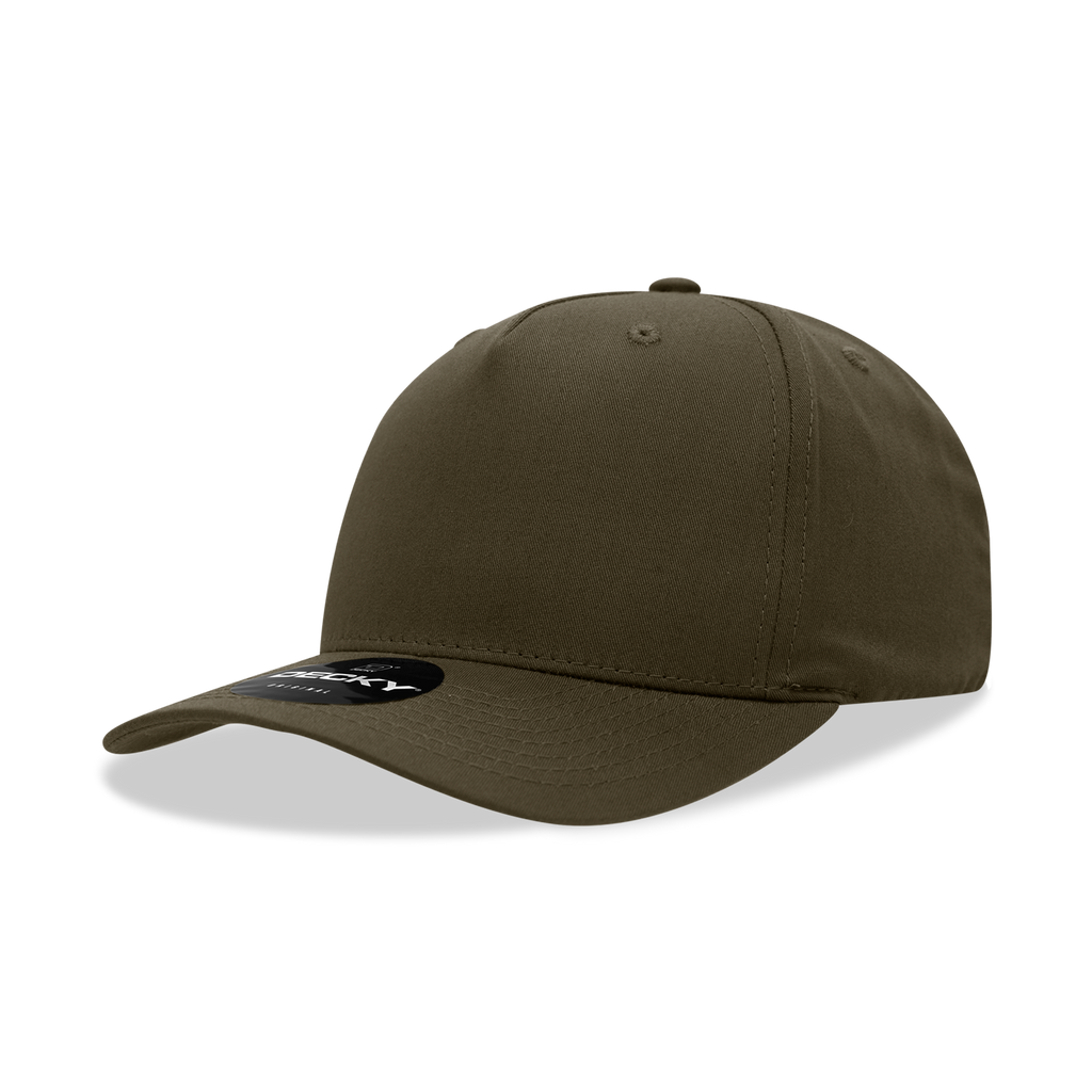 Decky 6024 5 Panel Mid Profile Structured Cotton Blend Cap
