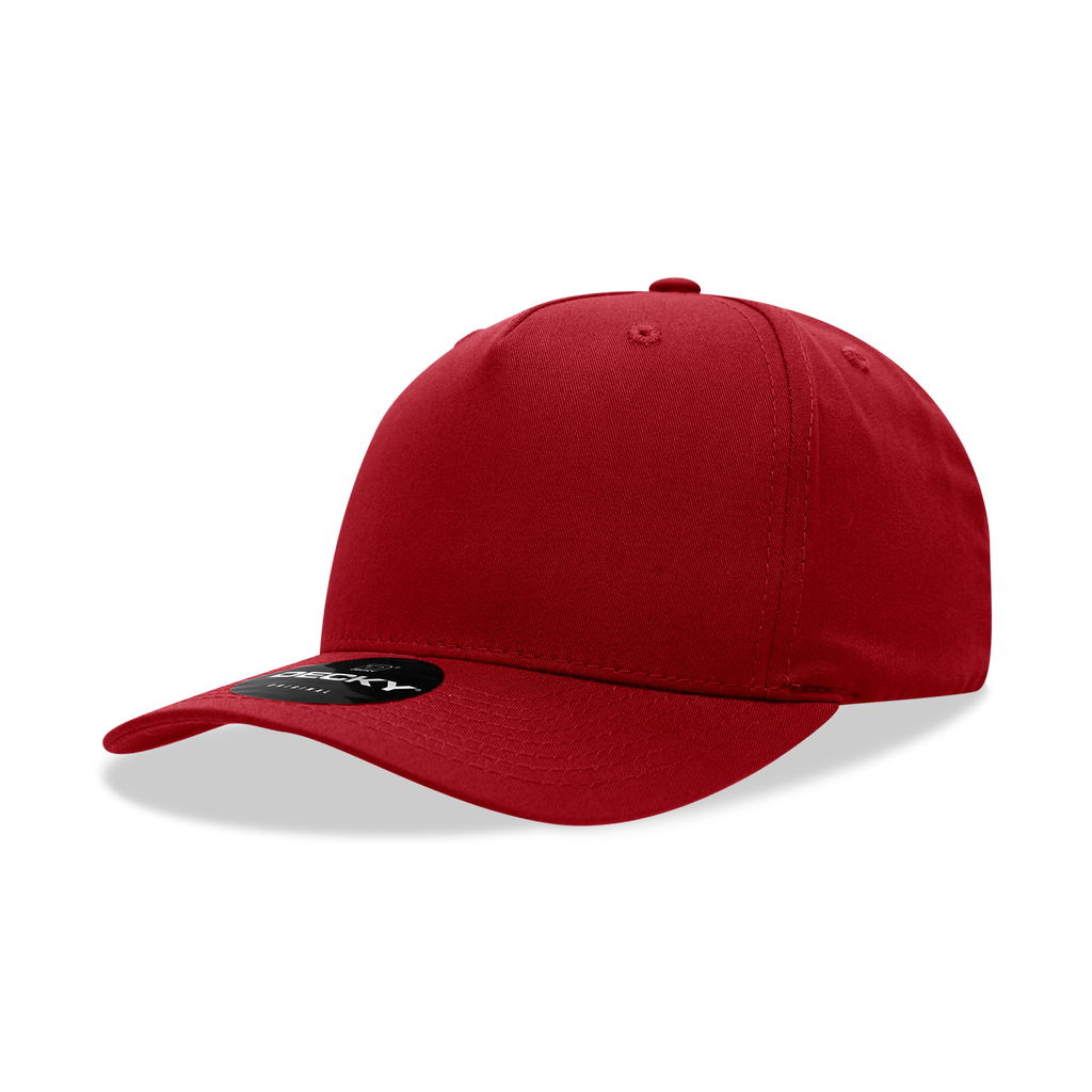 Decky 6024 5 Panel Mid Profile Structured Cotton Blend Cap