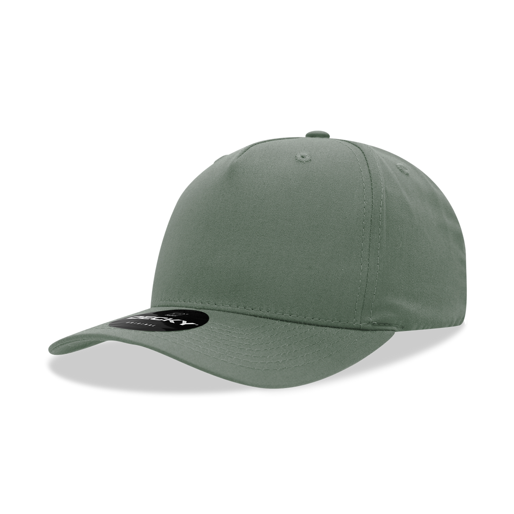 Decky 6024 5 Panel Mid Profile Structured Cotton Blend Cap