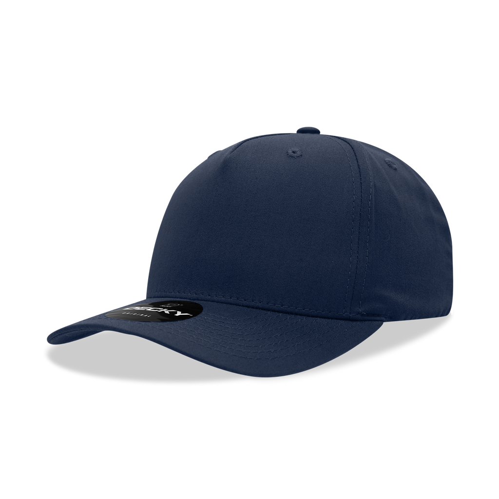 Decky 6024 5 Panel Mid Profile Structured Cotton Blend Cap