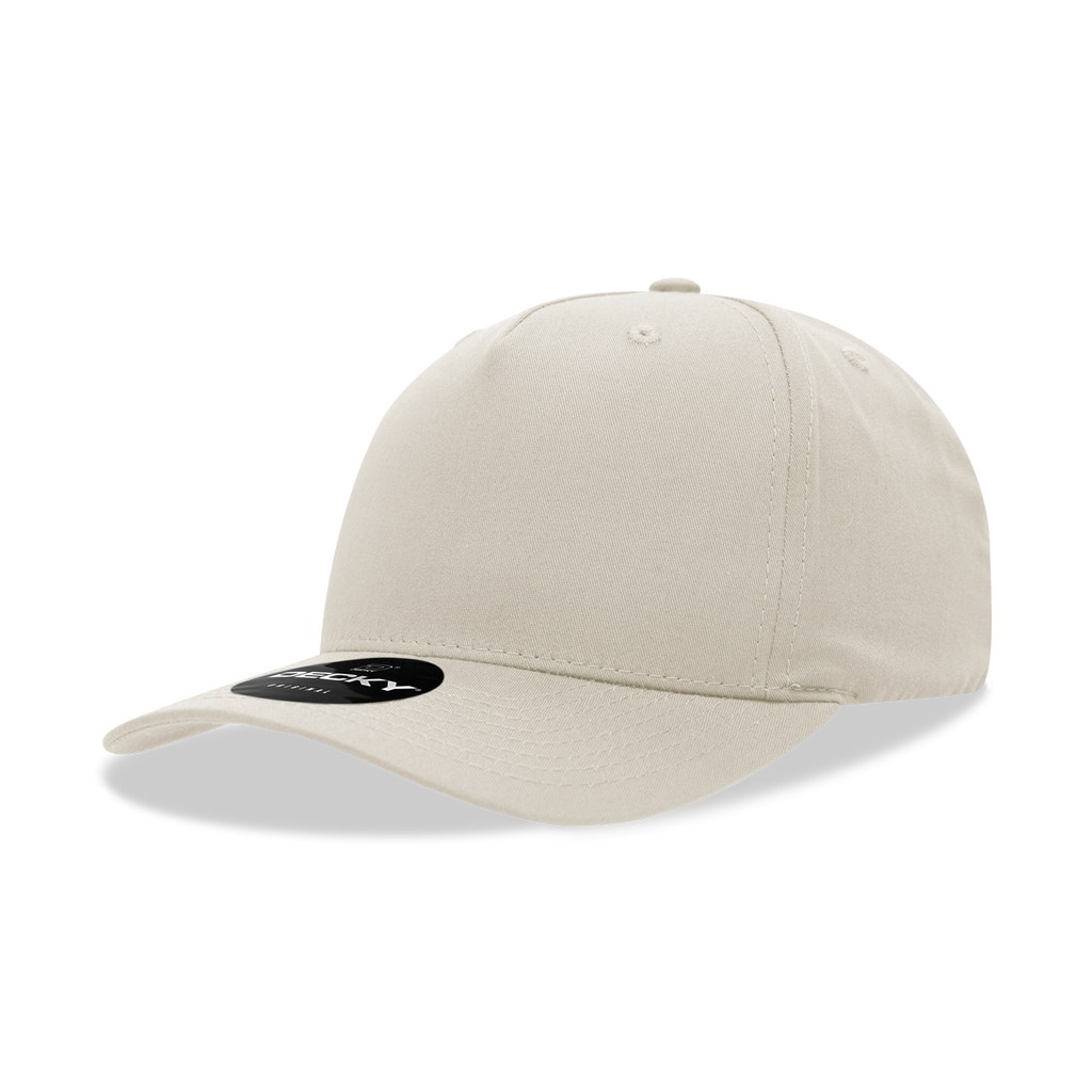 Decky 6024 5 Panel Mid Profile Structured Cotton Blend Cap