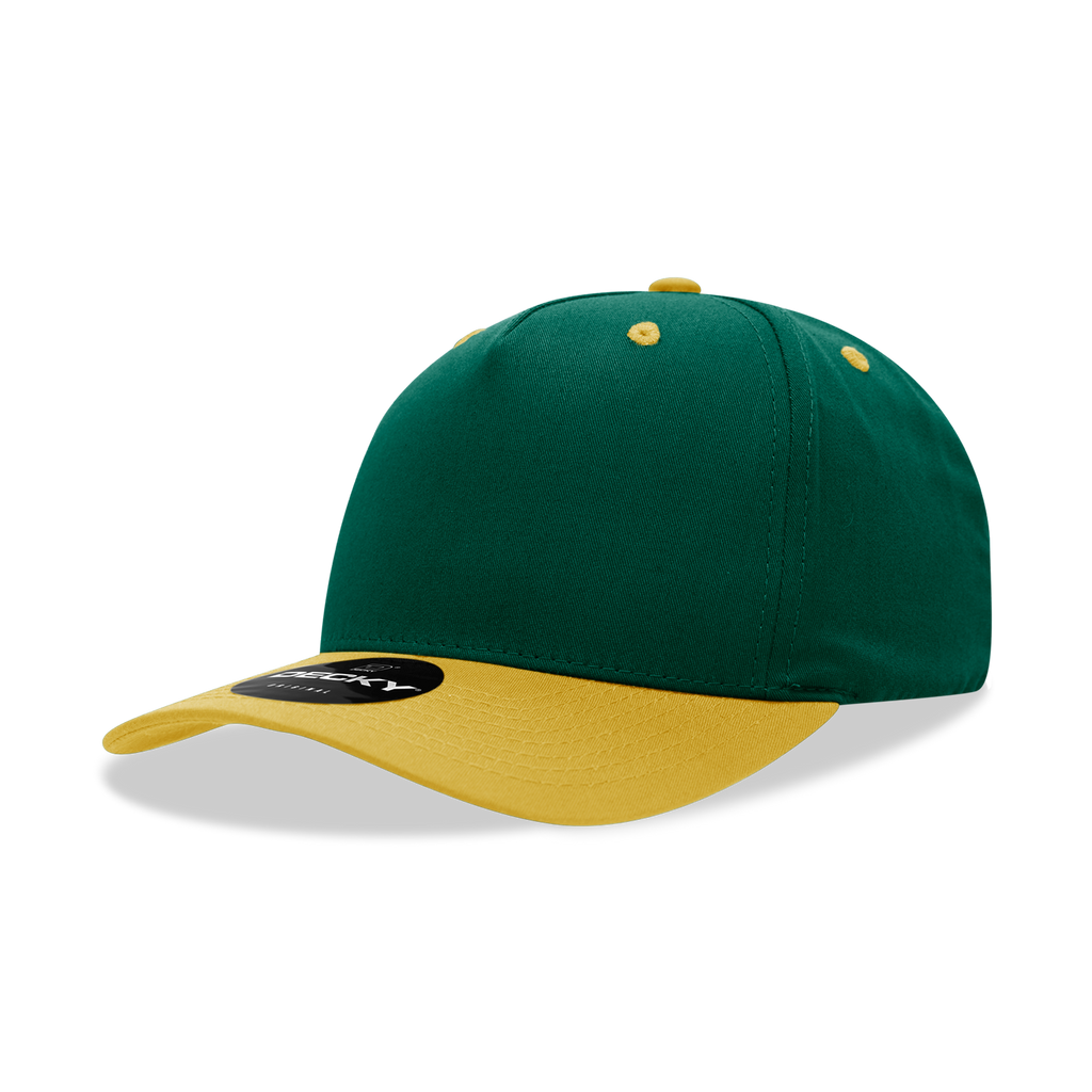 Decky 6024 5 Panel Mid Profile Structured Cotton Blend Cap