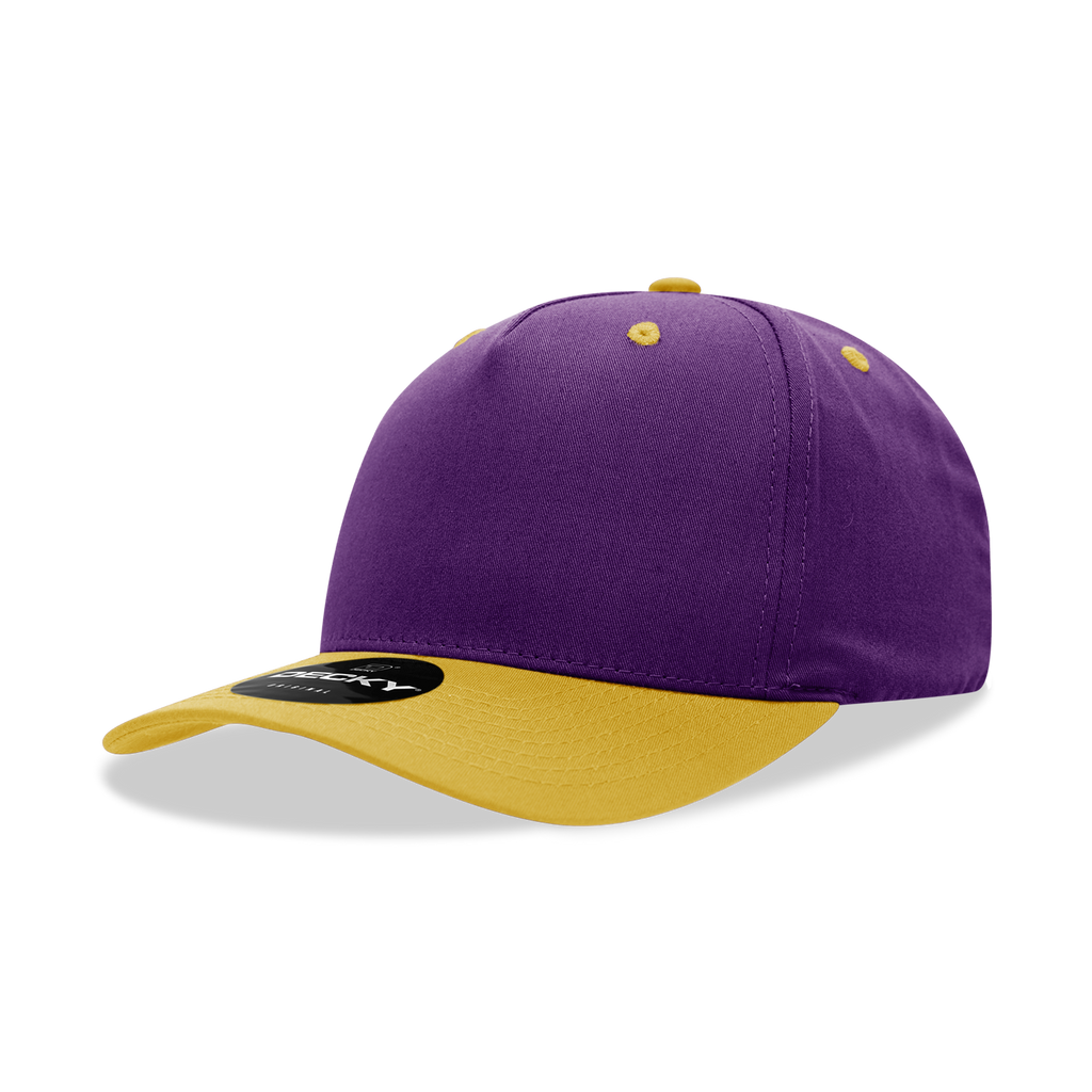 Decky 6024 5 Panel Mid Profile Structured Cotton Blend Cap