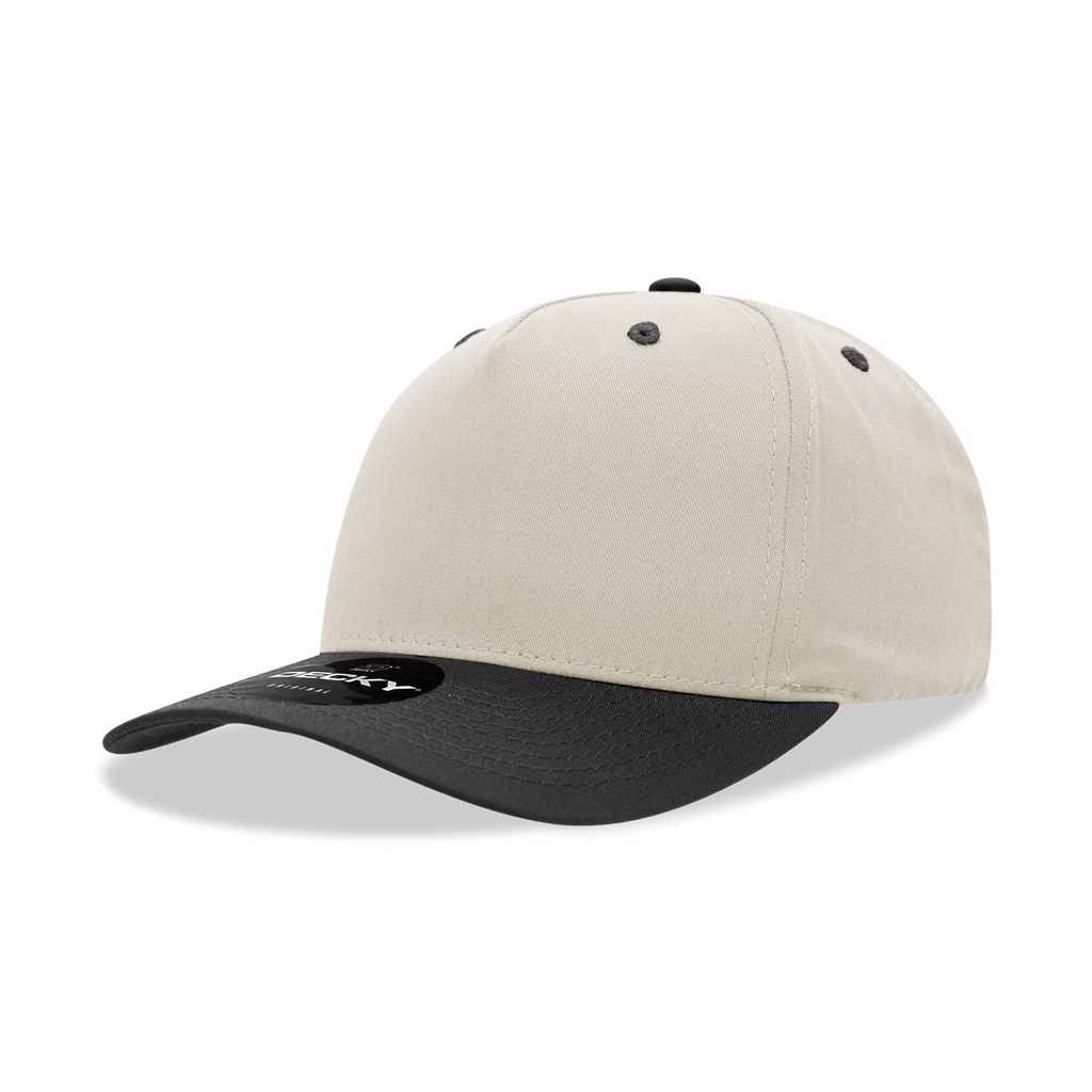 Decky 6024 5 Panel Mid Profile Structured Cotton Blend Cap
