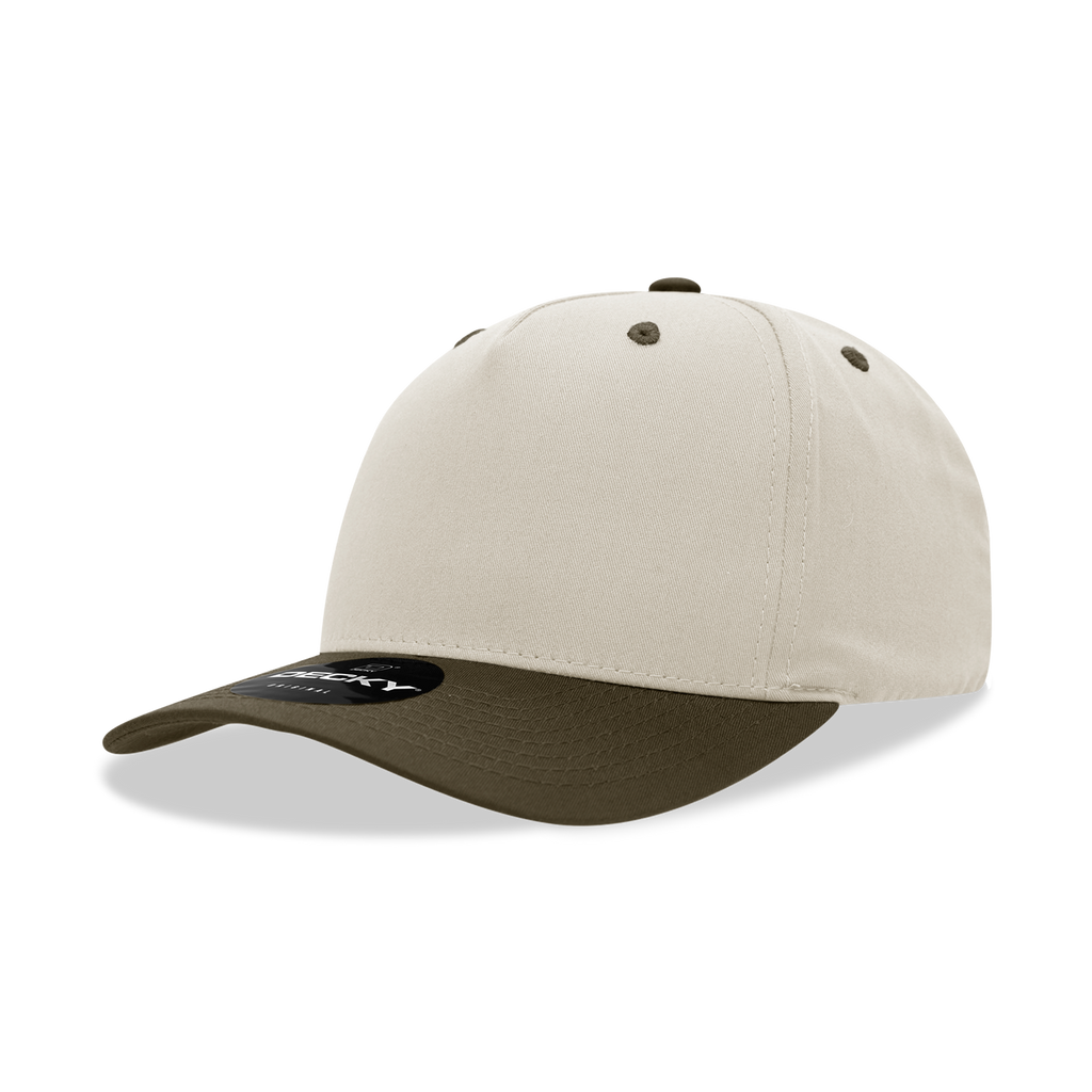 Decky 6024 5 Panel Mid Profile Structured Cotton Blend Cap