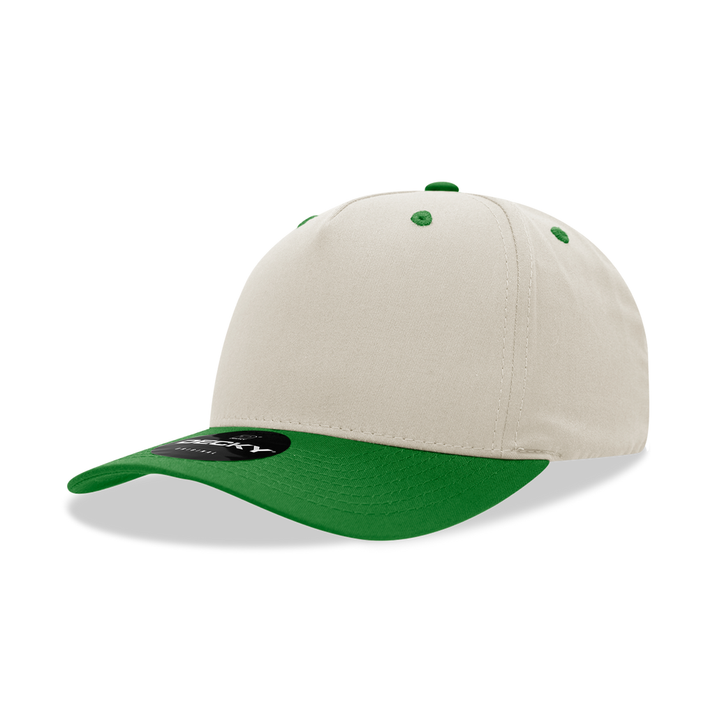 Decky 6024 5 Panel Mid Profile Structured Cotton Blend Cap