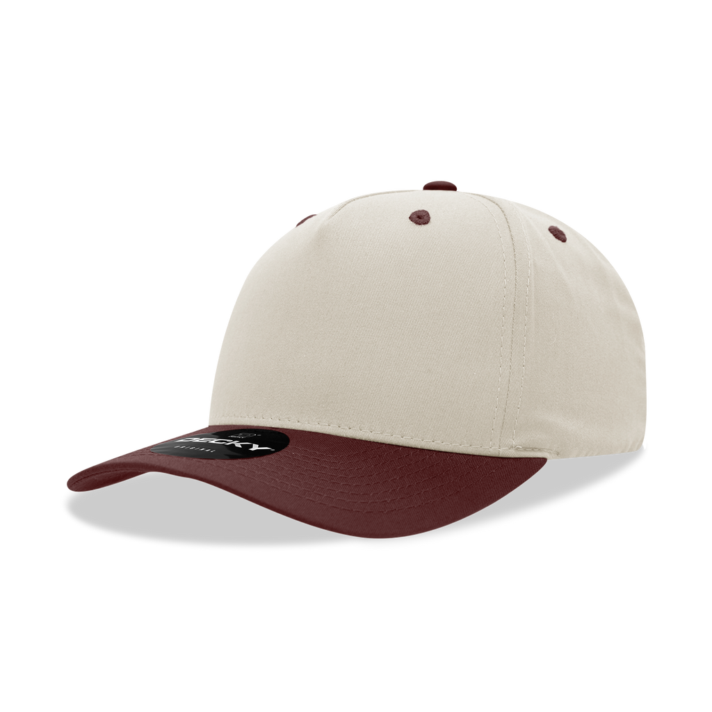 Decky 6024 5 Panel Mid Profile Structured Cotton Blend Cap