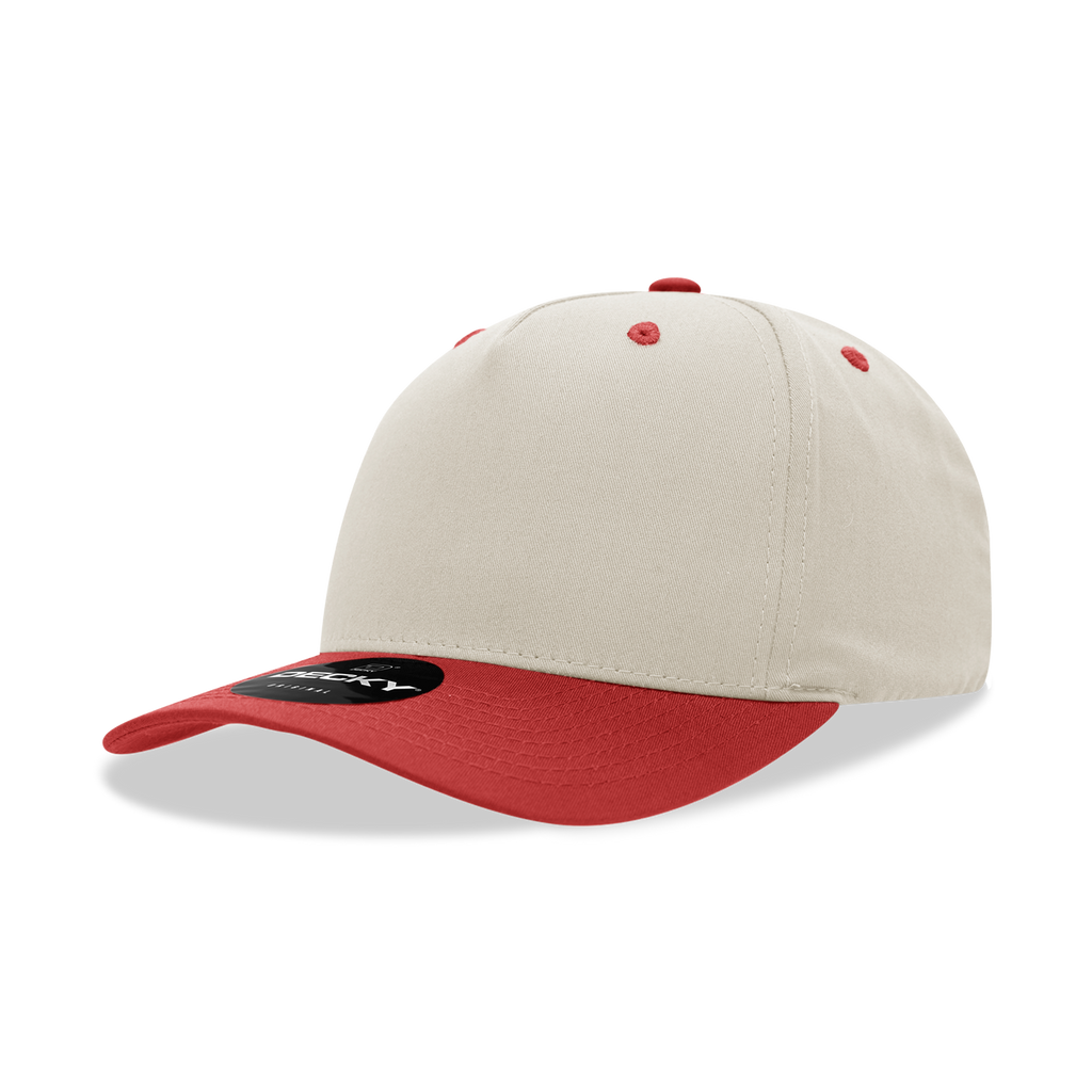 Decky 6024 5 Panel Mid Profile Structured Cotton Blend Cap