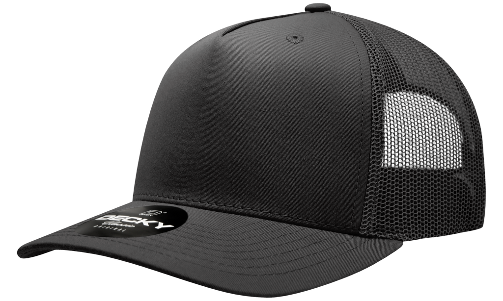 Decky 6030 5 Panel Mid Profile Structured Cotton Blend Trucker