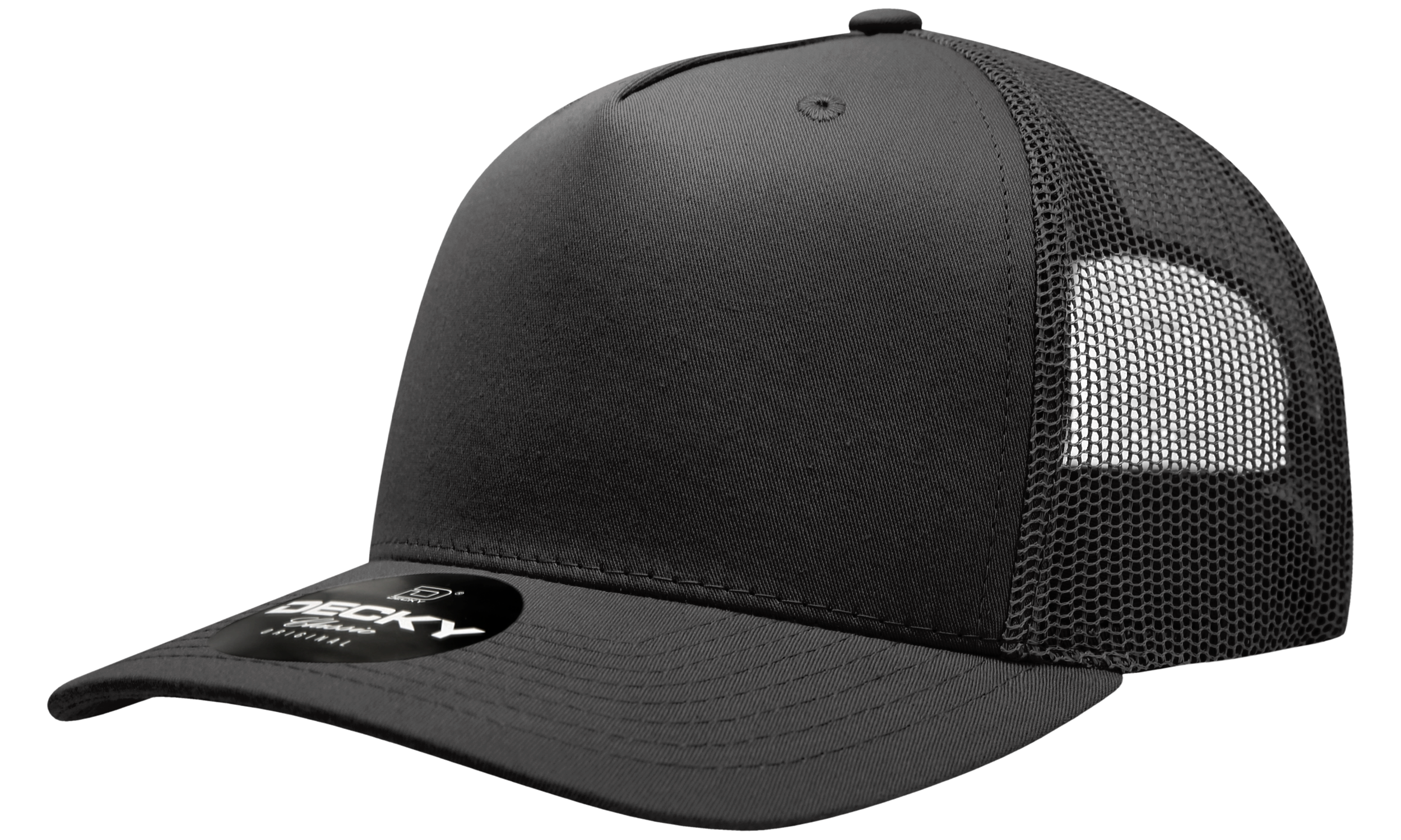 Decky 6030 5 Panel Mid Profile Structured Cotton Blend Trucker