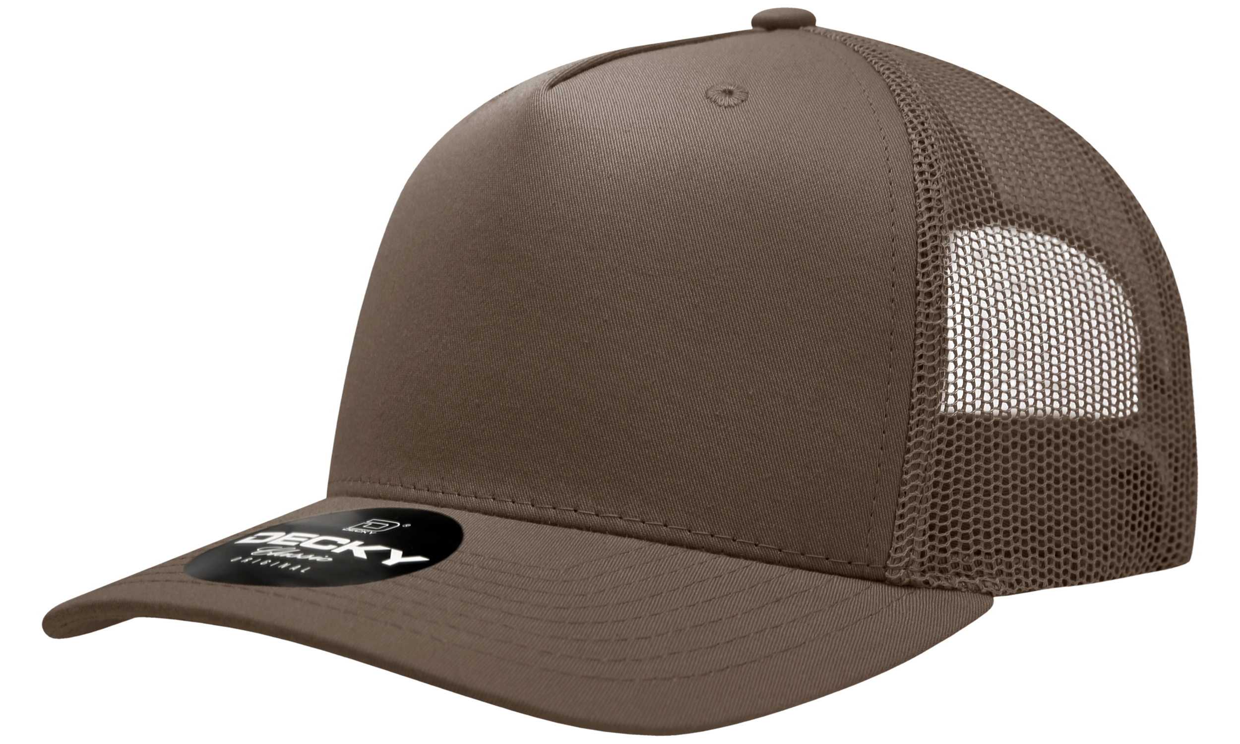 Decky 6030 5 Panel Mid Profile Structured Cotton Blend Trucker