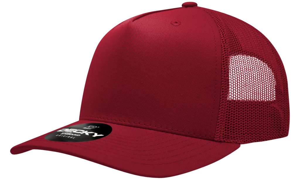 Decky 6030 5 Panel Mid Profile Structured Cotton Blend Trucker