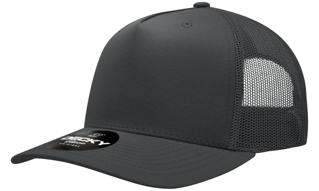 Decky 6030 5 Panel Mid Profile Structured Cotton Blend Trucker