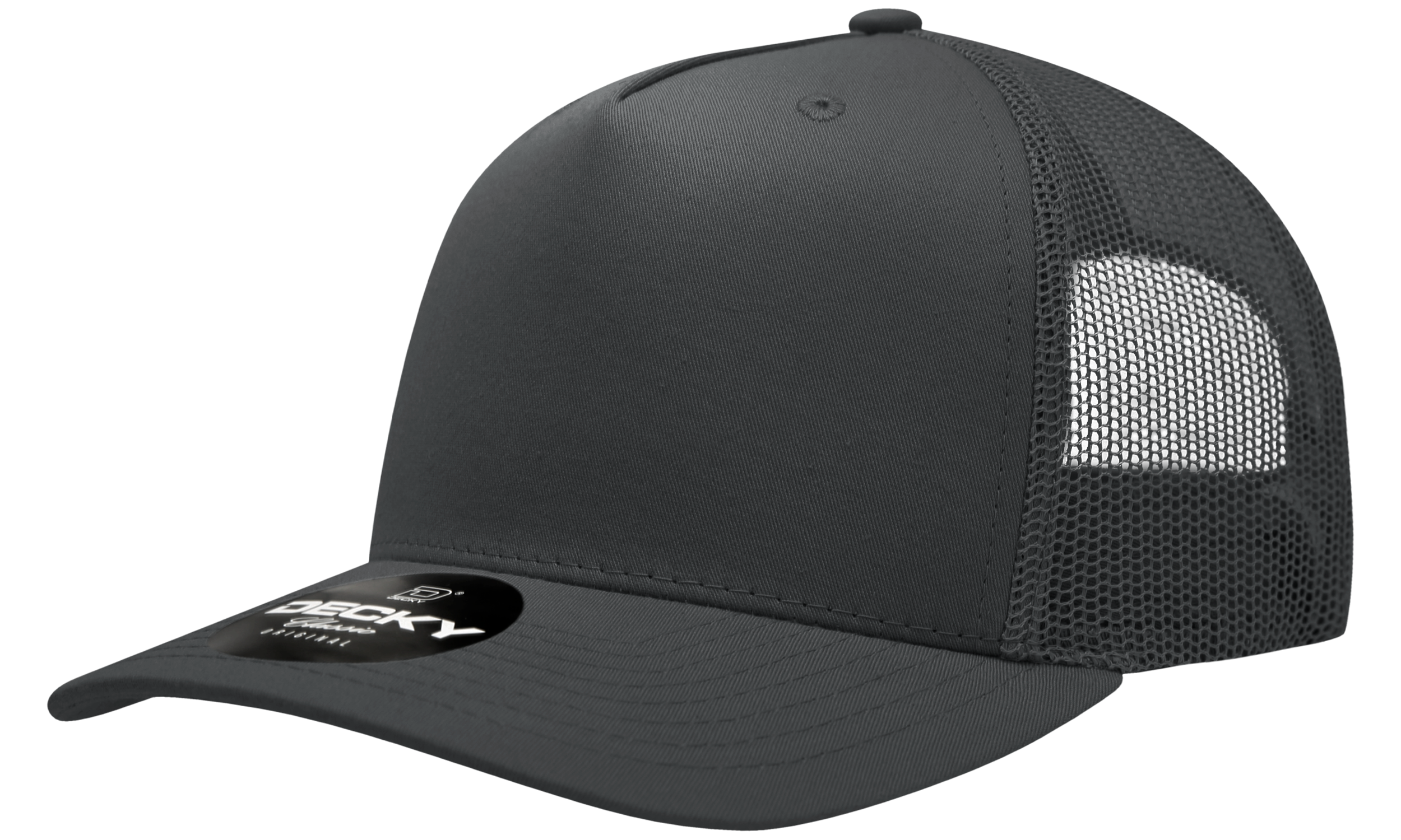 Decky 6030 5 Panel Mid Profile Structured Cotton Blend Trucker