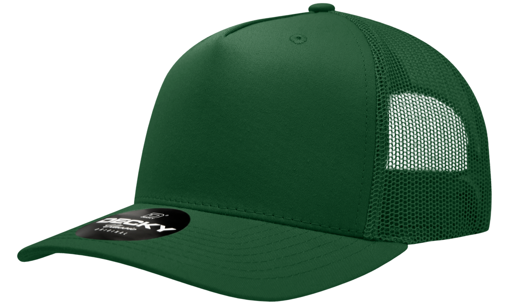 Decky 6030 5 Panel Mid Profile Structured Cotton Blend Trucker