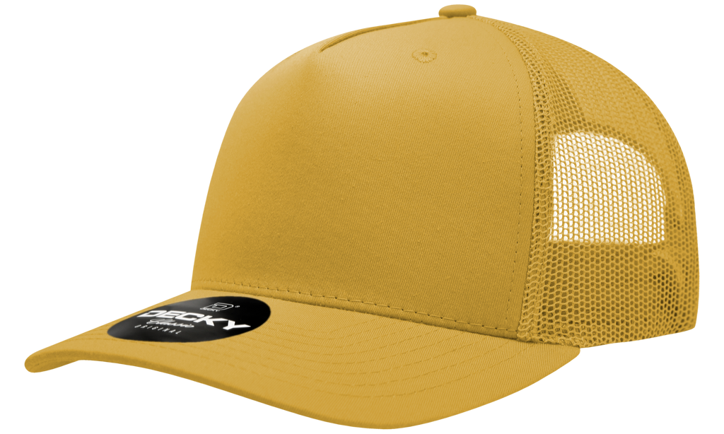 Decky 6030 5 Panel Mid Profile Structured Cotton Blend Trucker