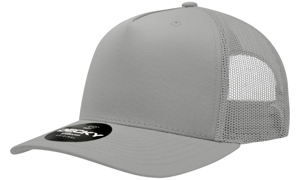 Decky 6030 5 Panel Mid Profile Structured Cotton Blend Trucker