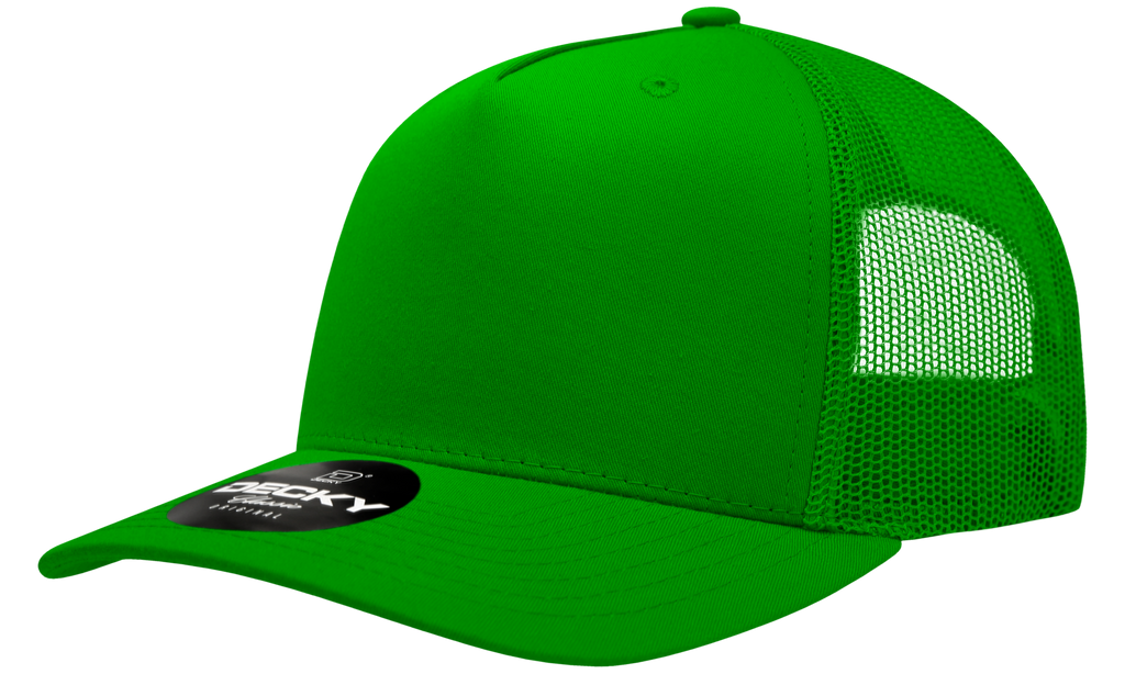 Decky 6030 5 Panel Mid Profile Structured Cotton Blend Trucker