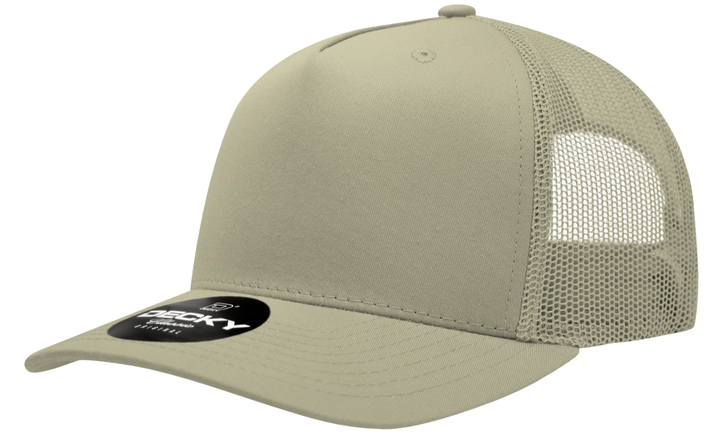 Decky 6030 5 Panel Mid Profile Structured Cotton Blend Trucker