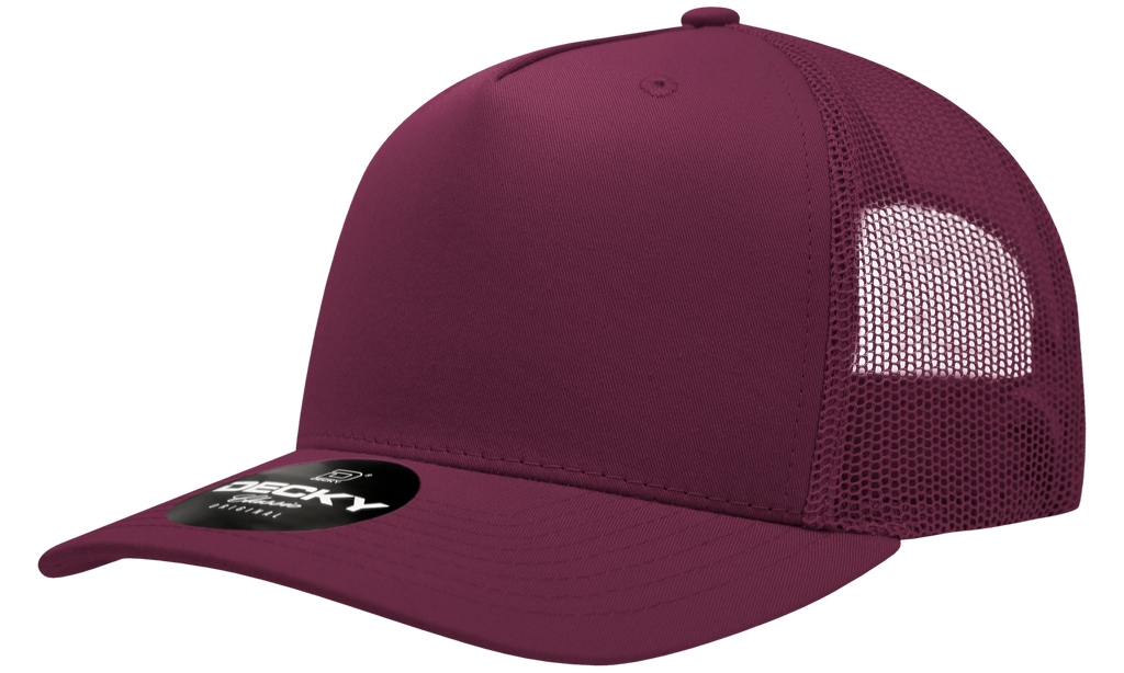 Decky 6030 5 Panel Mid Profile Structured Cotton Blend Trucker