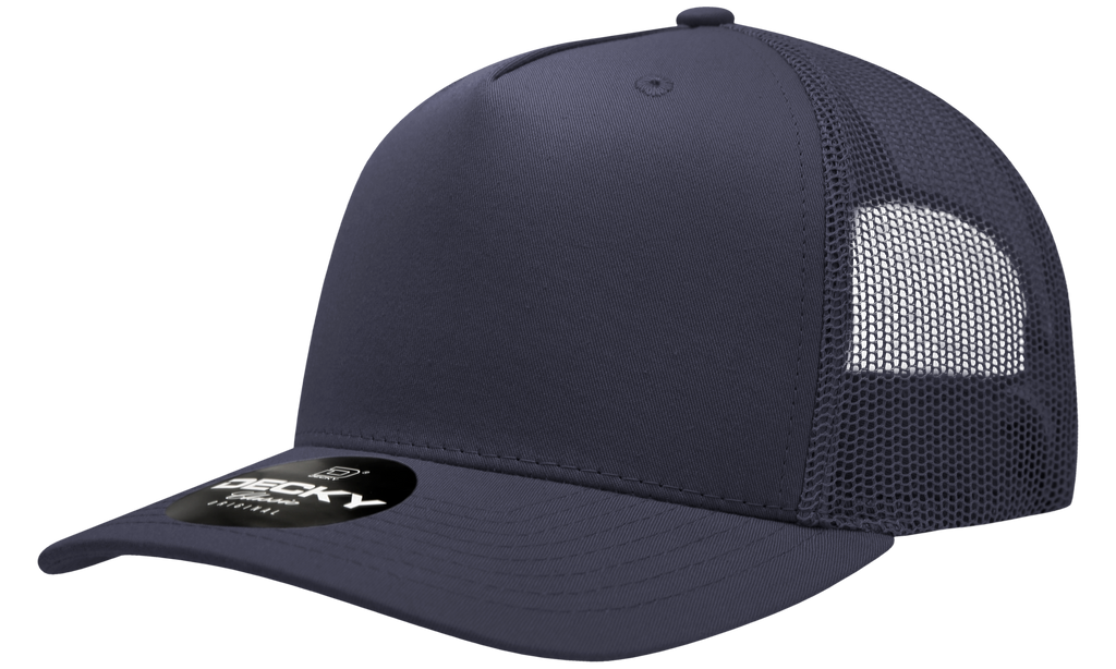 Decky 6030 5 Panel Mid Profile Structured Cotton Blend Trucker