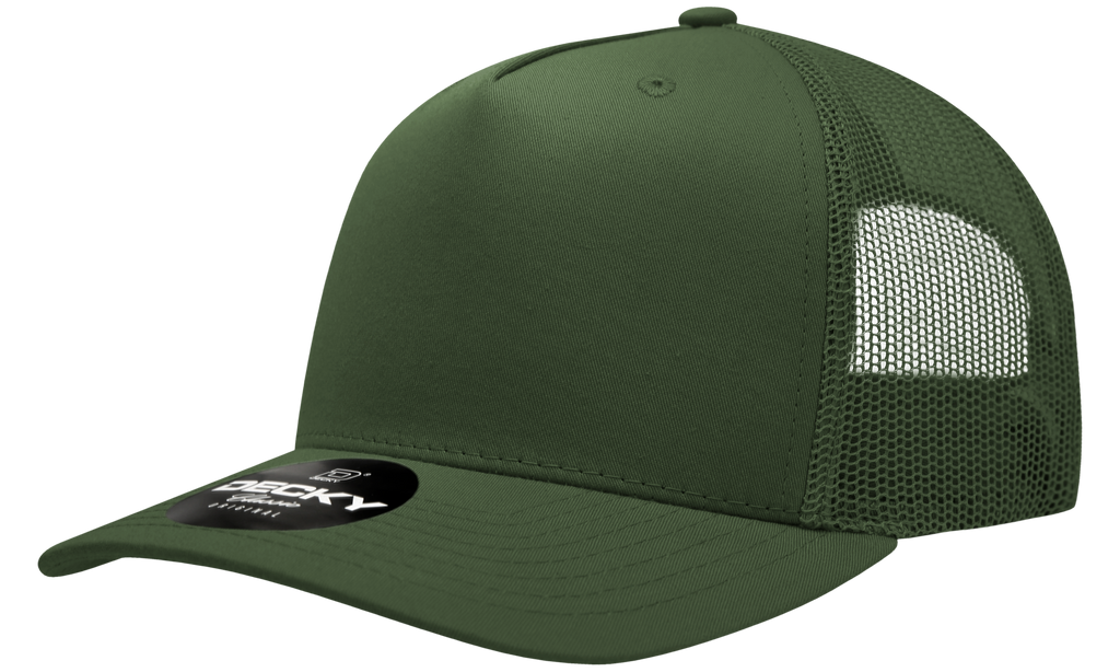Decky 6030 5 Panel Mid Profile Structured Cotton Blend Trucker