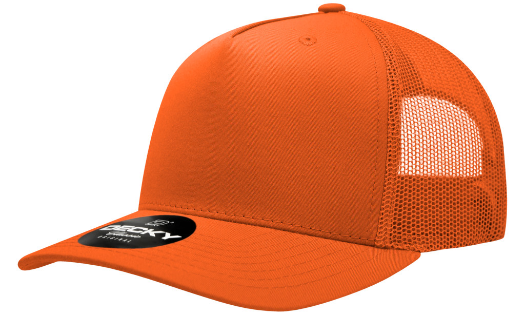 Decky 6030 5 Panel Mid Profile Structured Cotton Blend Trucker