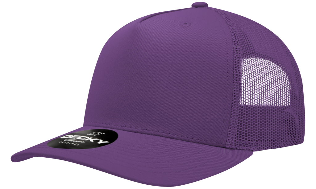 Decky 6030 5 Panel Mid Profile Structured Cotton Blend Trucker