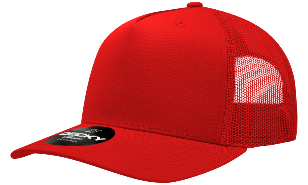 Decky 6030 5 Panel Mid Profile Structured Cotton Blend Trucker