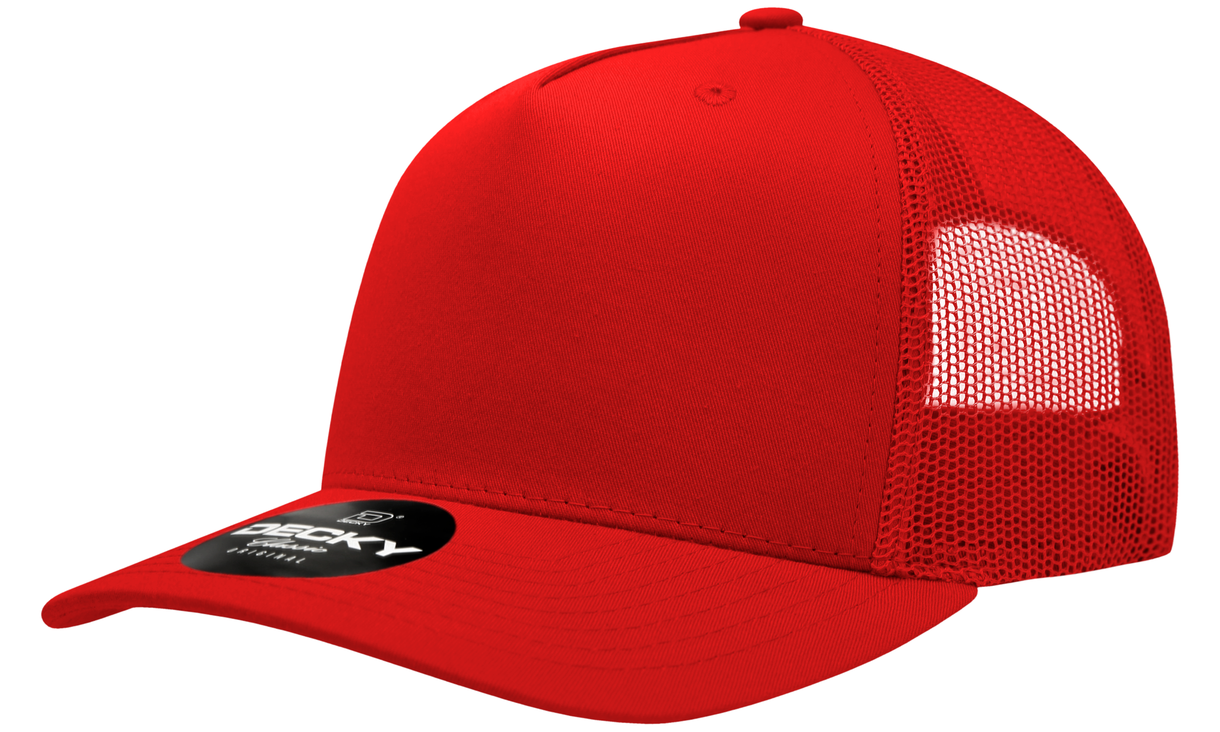 Decky 6030 5 Panel Mid Profile Structured Cotton Blend Trucker