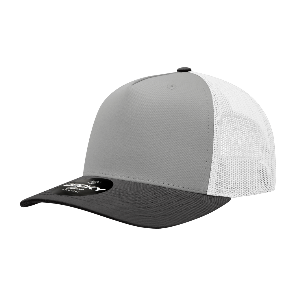 Decky 6030 5 Panel Mid Profile Structured Cotton Blend Trucker