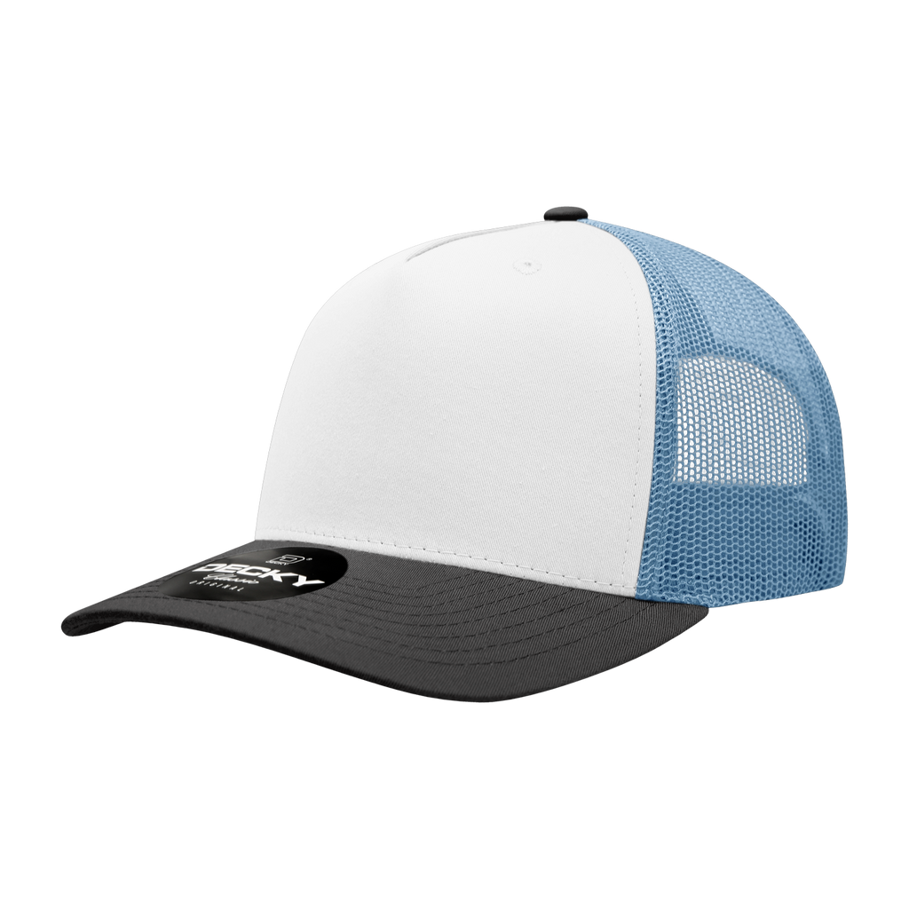 Decky 6030 5 Panel Mid Profile Structured Cotton Blend Trucker