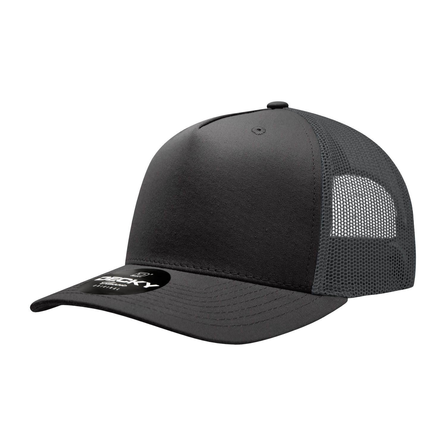 Decky 6030 5 Panel Mid Profile Structured Cotton Blend Trucker