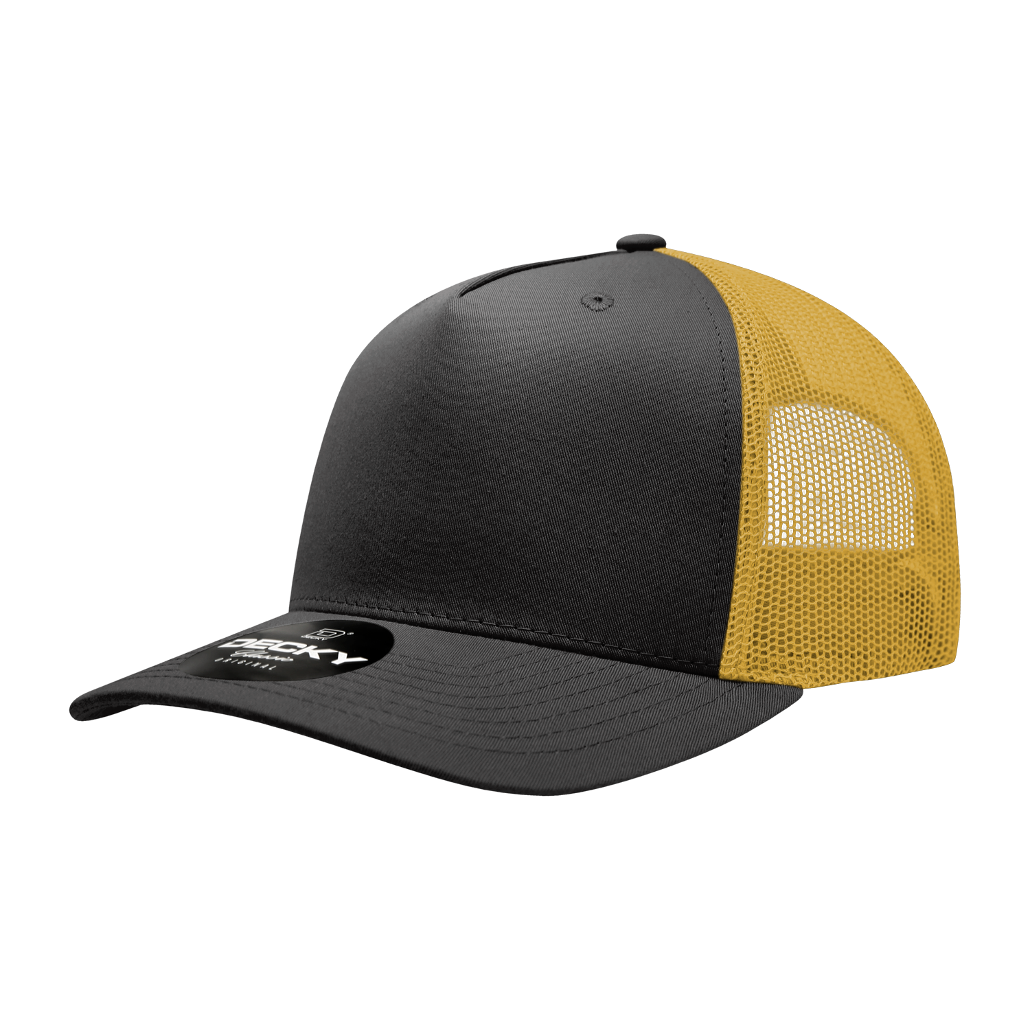 Decky 6030 5 Panel Mid Profile Structured Cotton Blend Trucker
