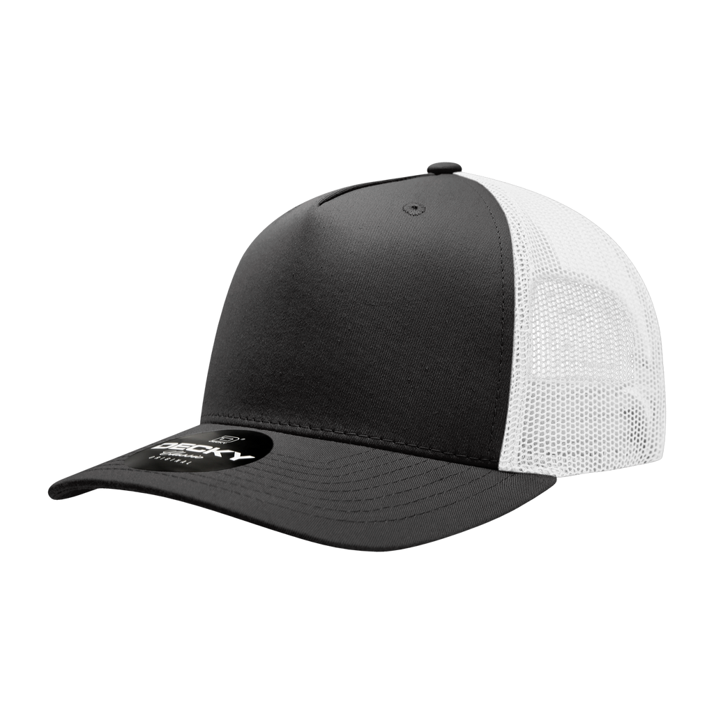 Decky 6030 5 Panel Mid Profile Structured Cotton Blend Trucker