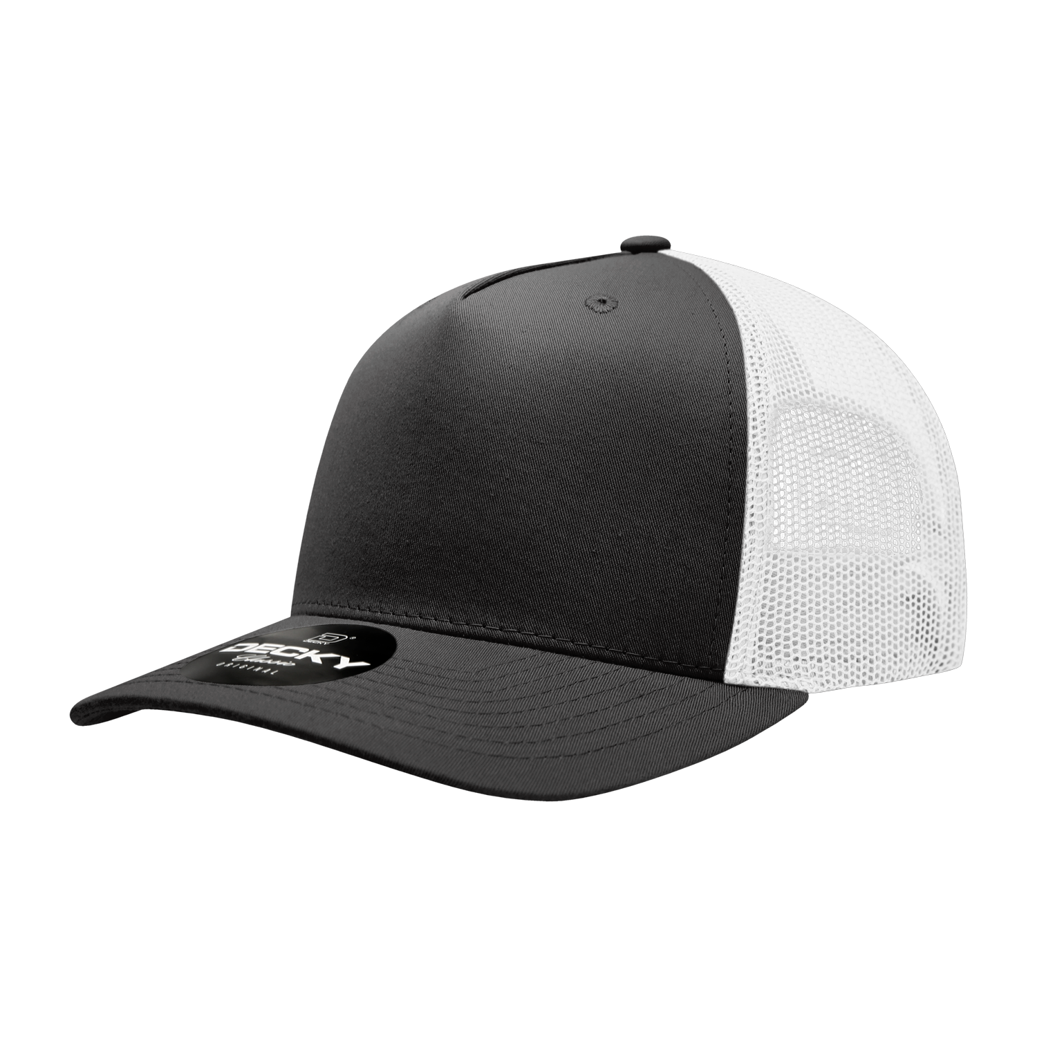 Decky 6030 5 Panel Mid Profile Structured Cotton Blend Trucker