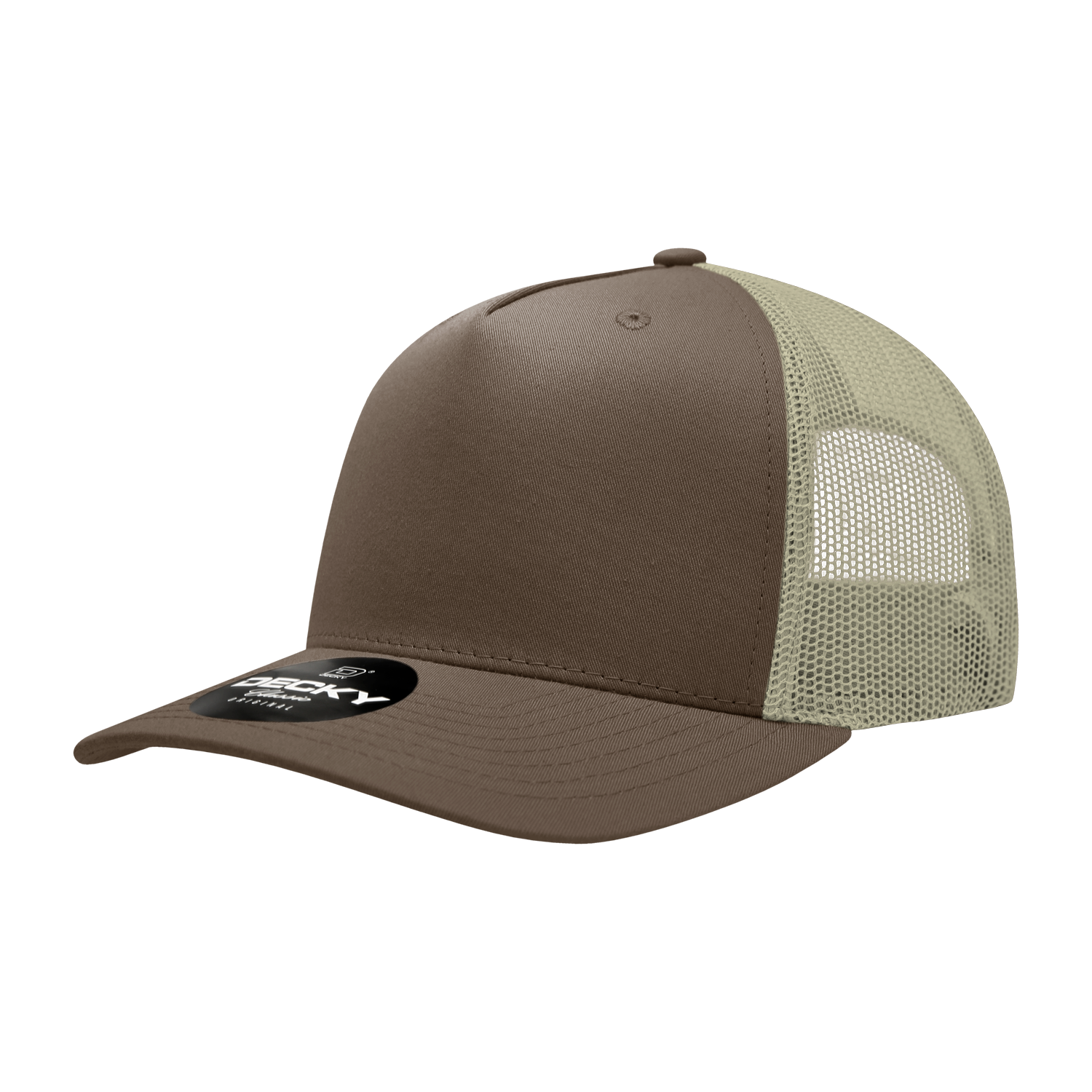 Decky 6030 5 Panel Mid Profile Structured Cotton Blend Trucker