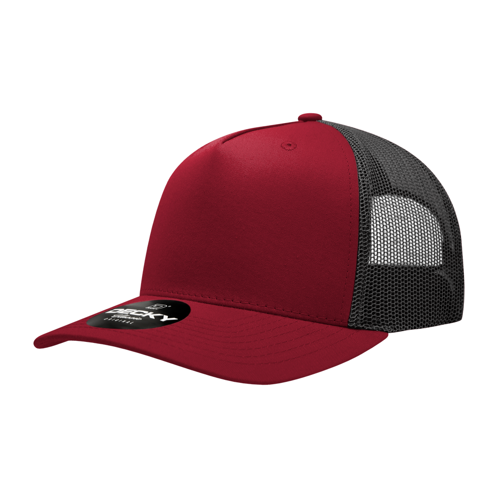 Decky 6030 5 Panel Mid Profile Structured Cotton Blend Trucker