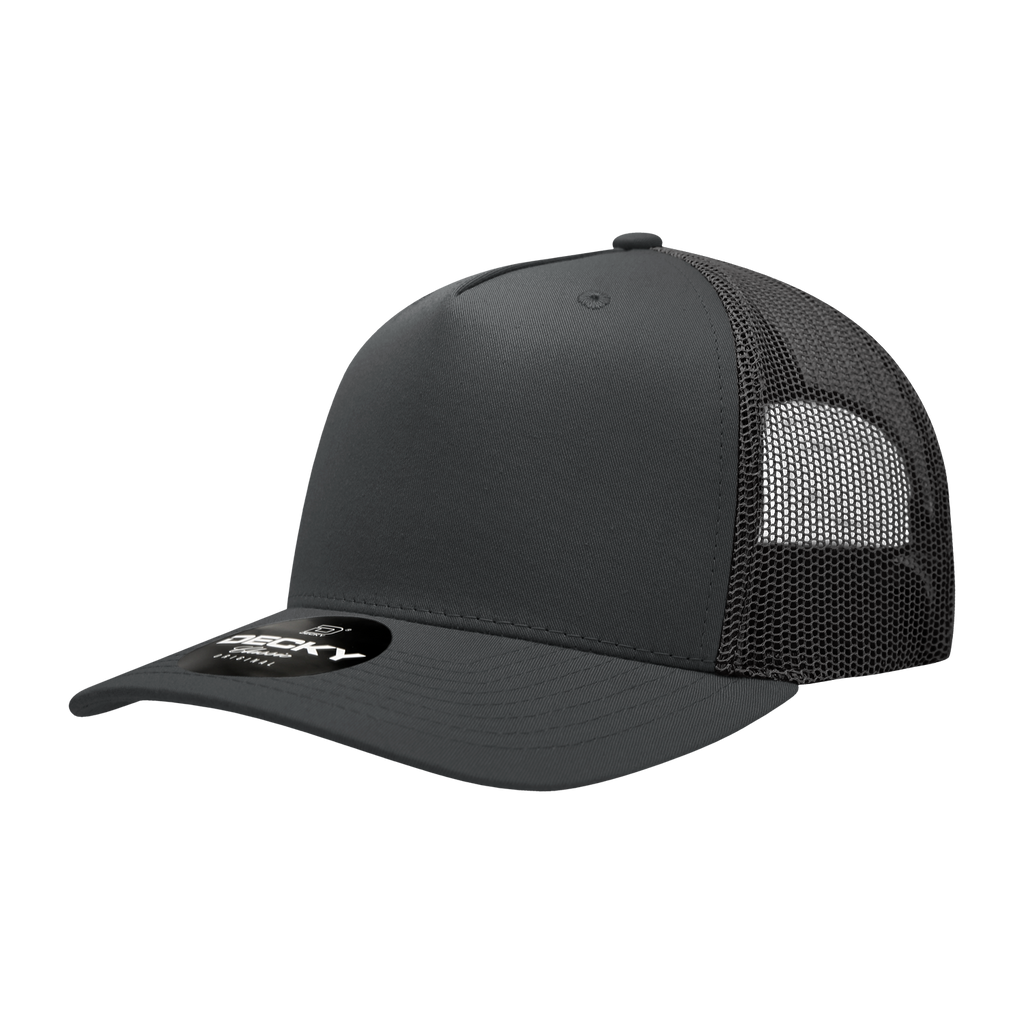 Decky 6030 5 Panel Mid Profile Structured Cotton Blend Trucker