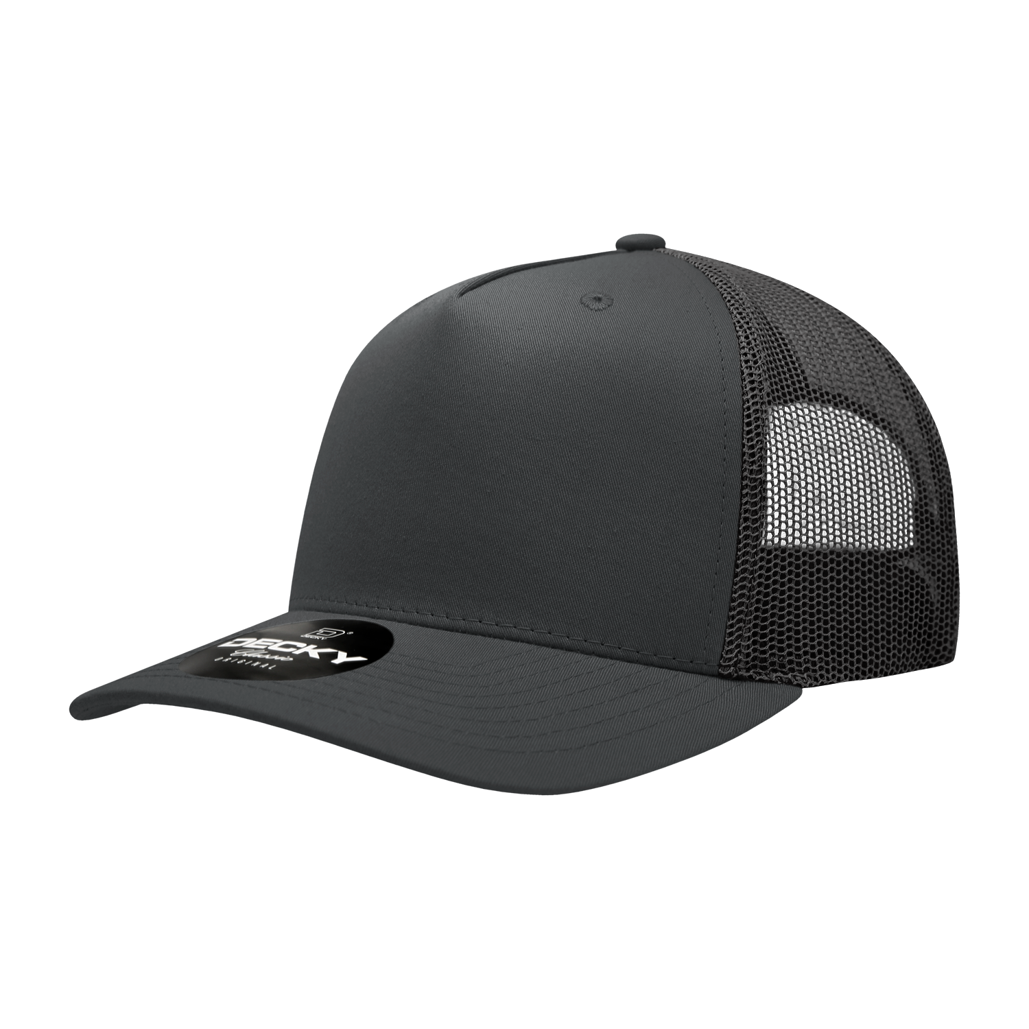 Decky 6030 5 Panel Mid Profile Structured Cotton Blend Trucker