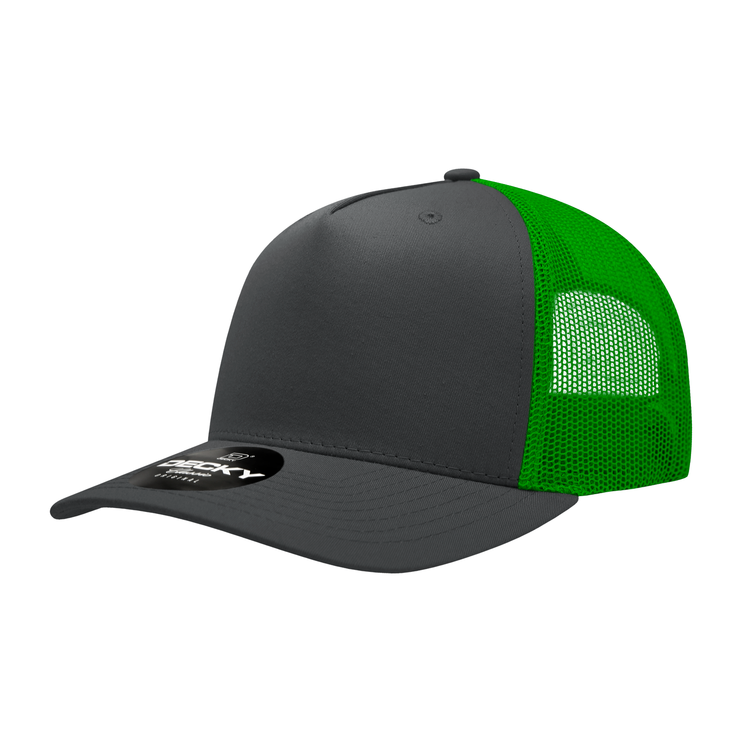 Decky 6030 5 Panel Mid Profile Structured Cotton Blend Trucker
