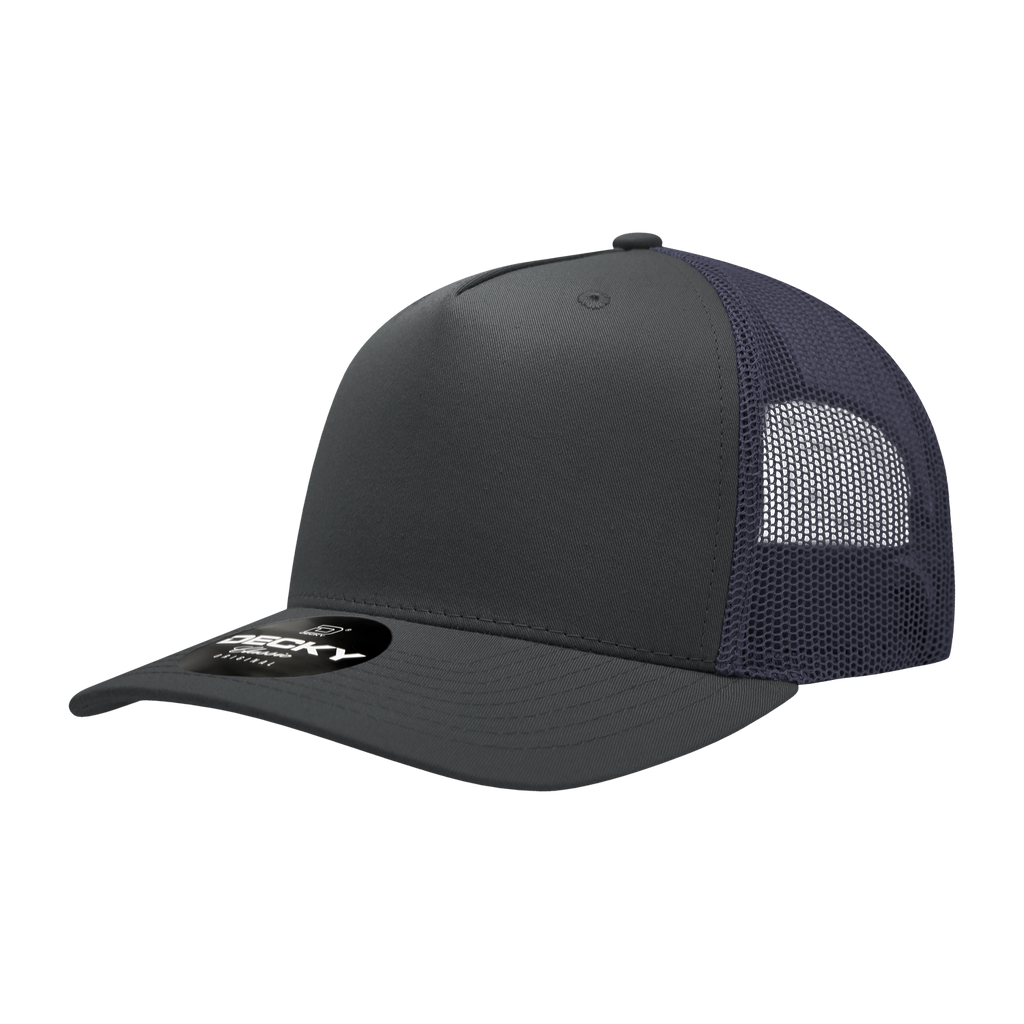 Decky 6030 5 Panel Mid Profile Structured Cotton Blend Trucker