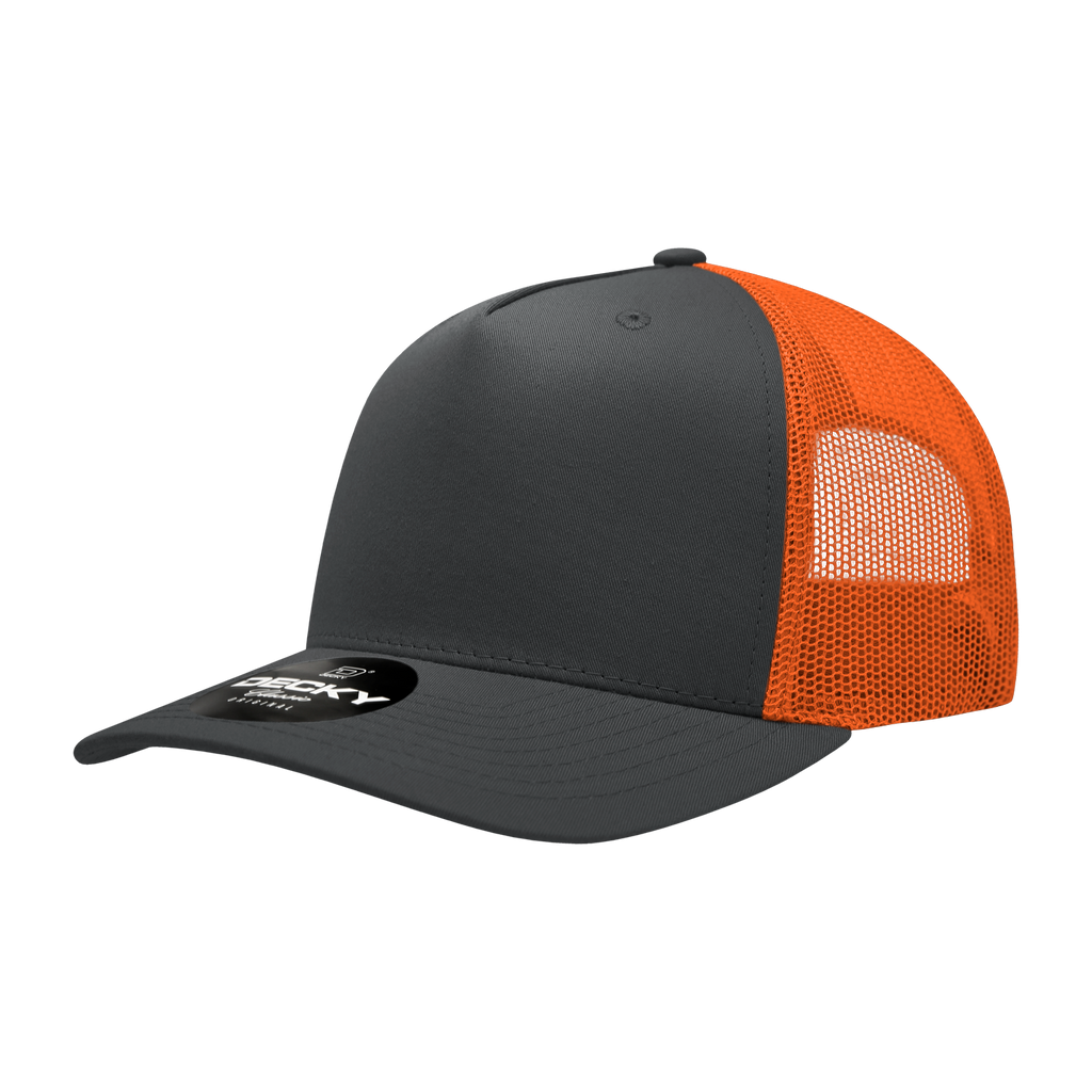 Decky 6030 5 Panel Mid Profile Structured Cotton Blend Trucker