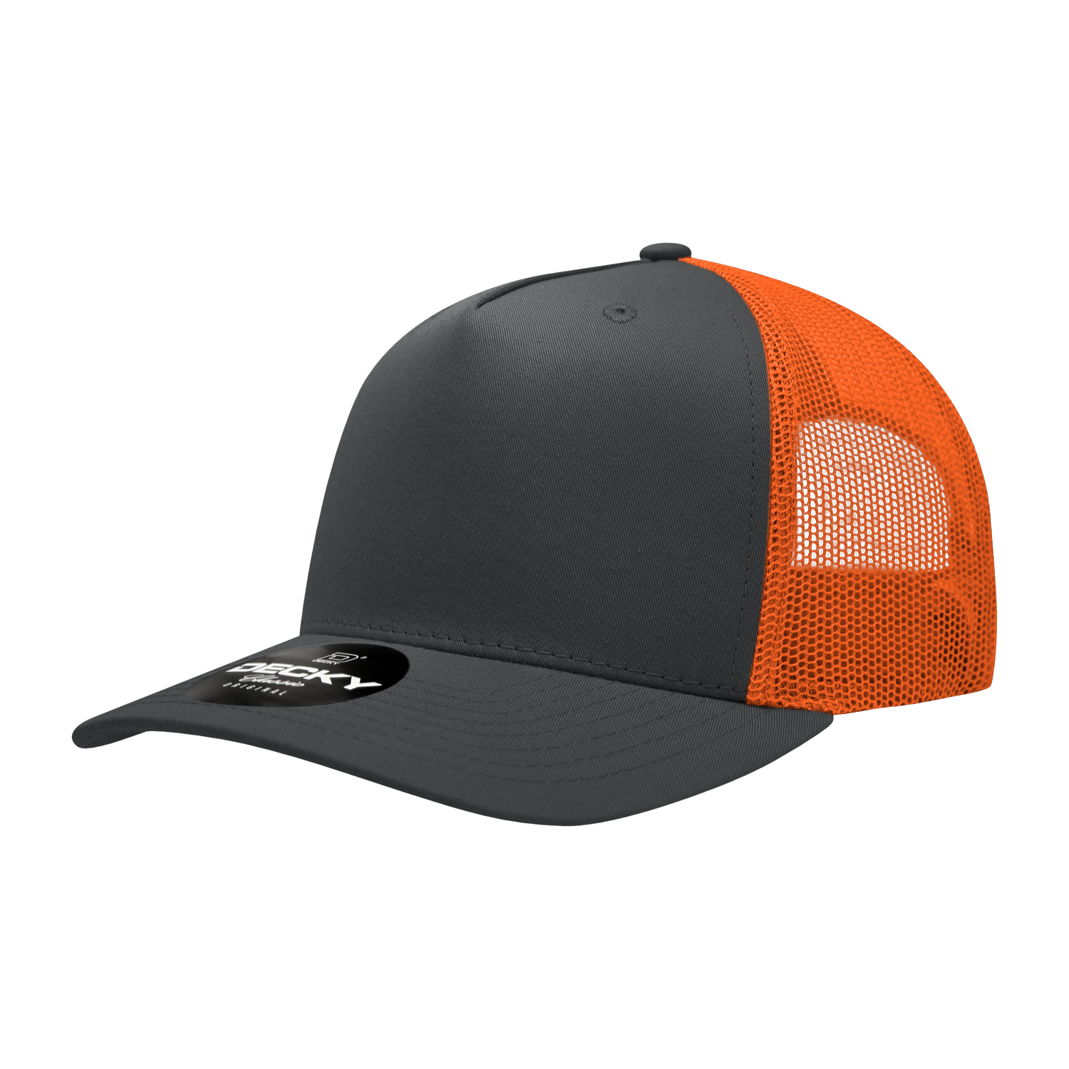 Decky 6030 5 Panel Mid Profile Structured Cotton Blend Trucker