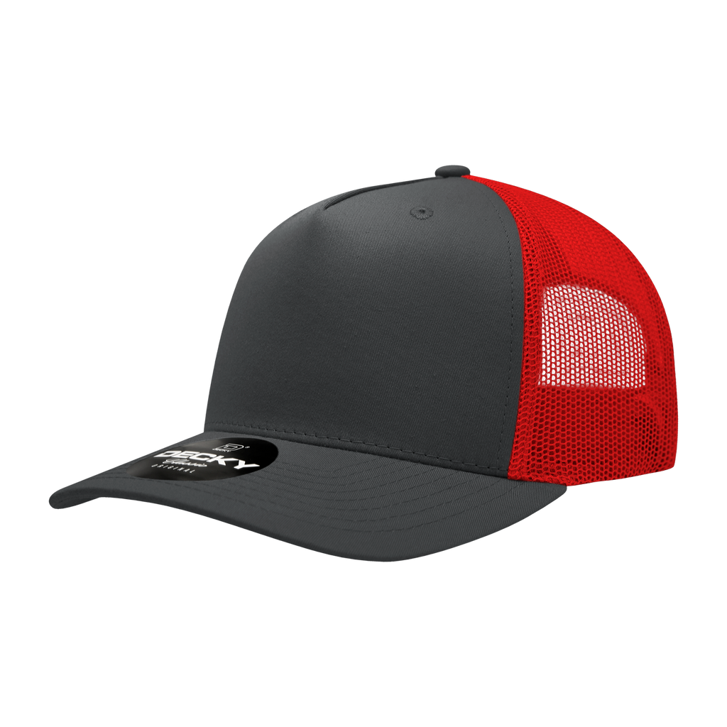 Decky 6030 5 Panel Mid Profile Structured Cotton Blend Trucker